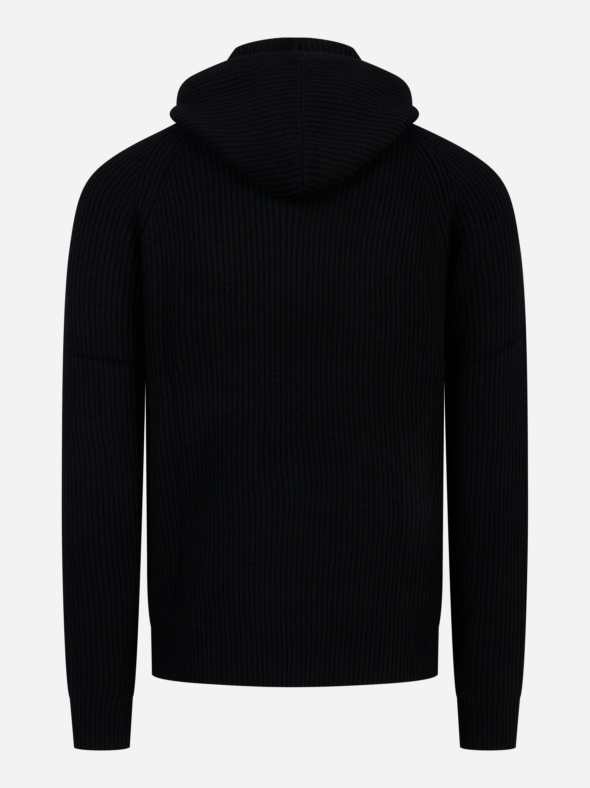 Maglia Malcolm con cappuccio in lana Nera