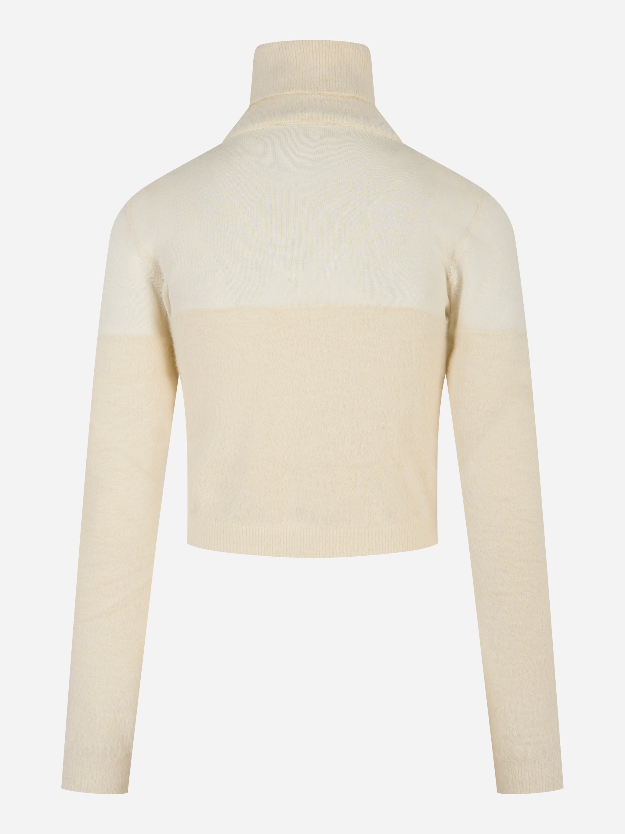 Dolcevita in maglia con logo gioiello Bianco