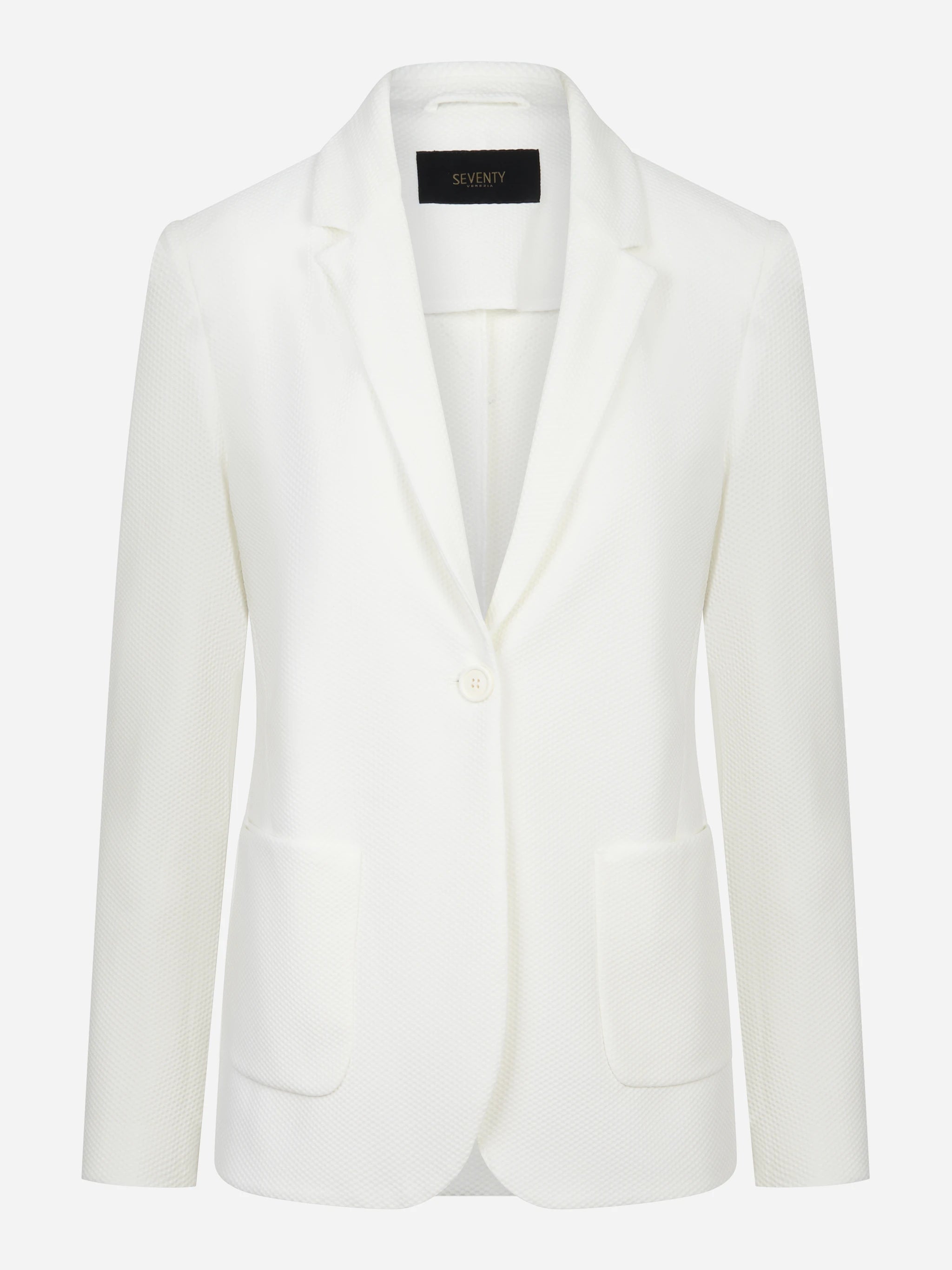 Blazer in jersey bianco