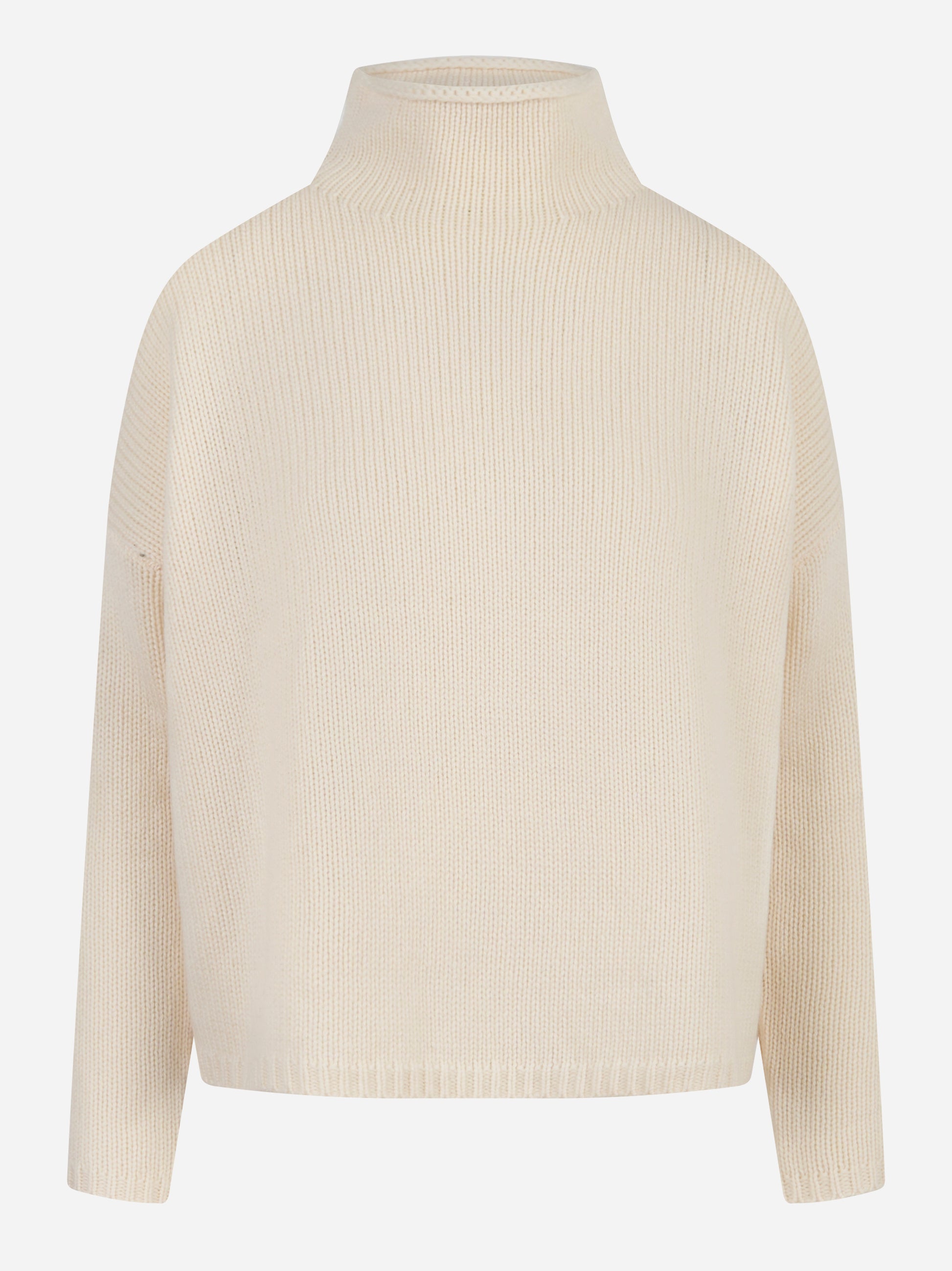 Maglia collo alto in lana e cashmere Bianco