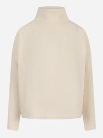 Maglia collo alto in lana e cashmere Bianco