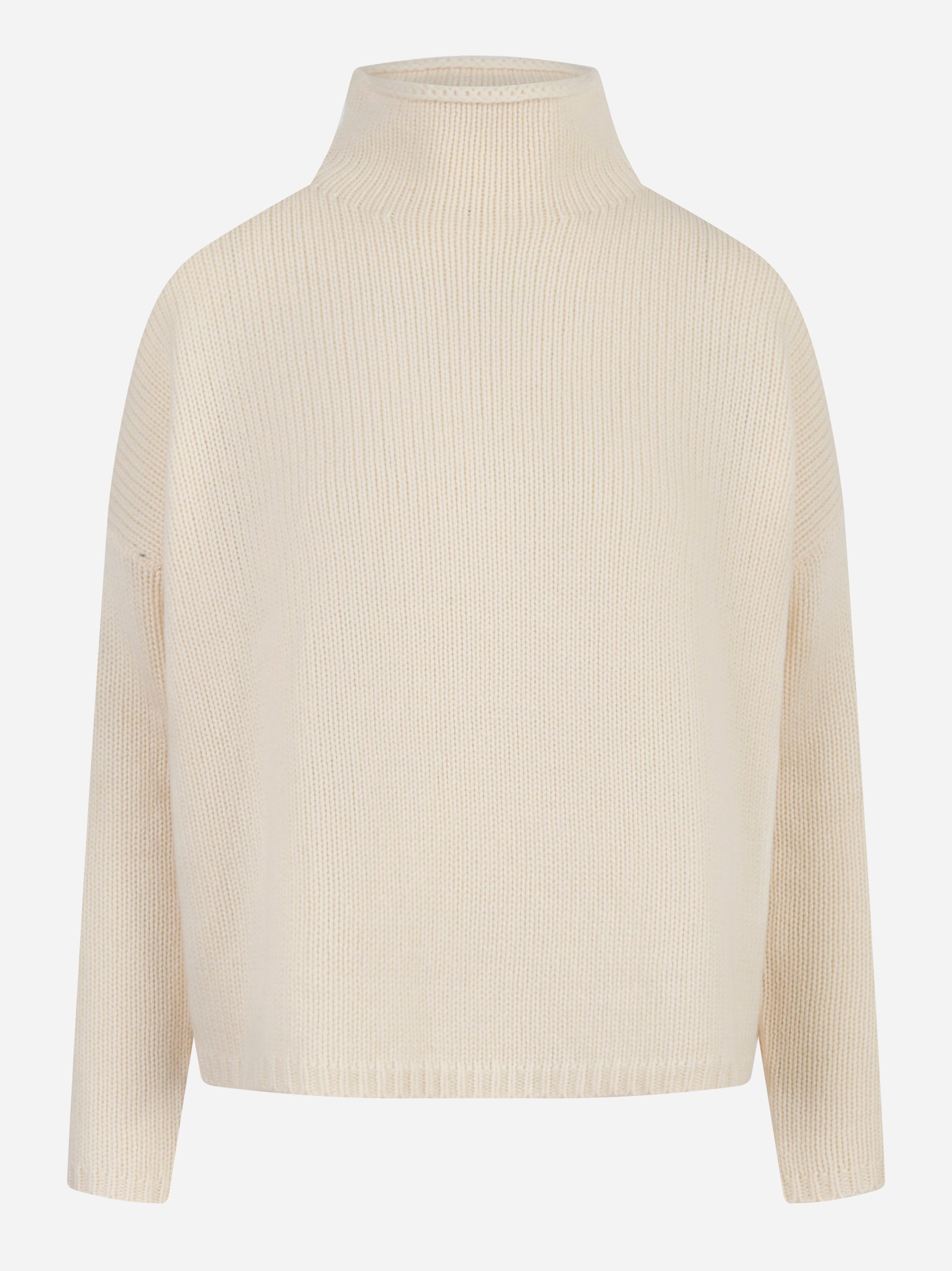 Maglia collo alto in lana e cashmere Bianco
