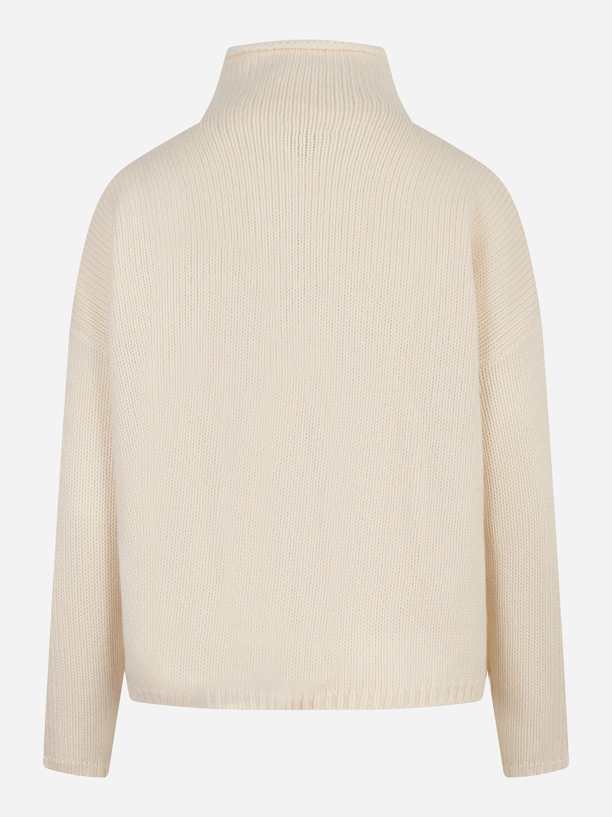 Maglia collo alto in lana e cashmere Bianco