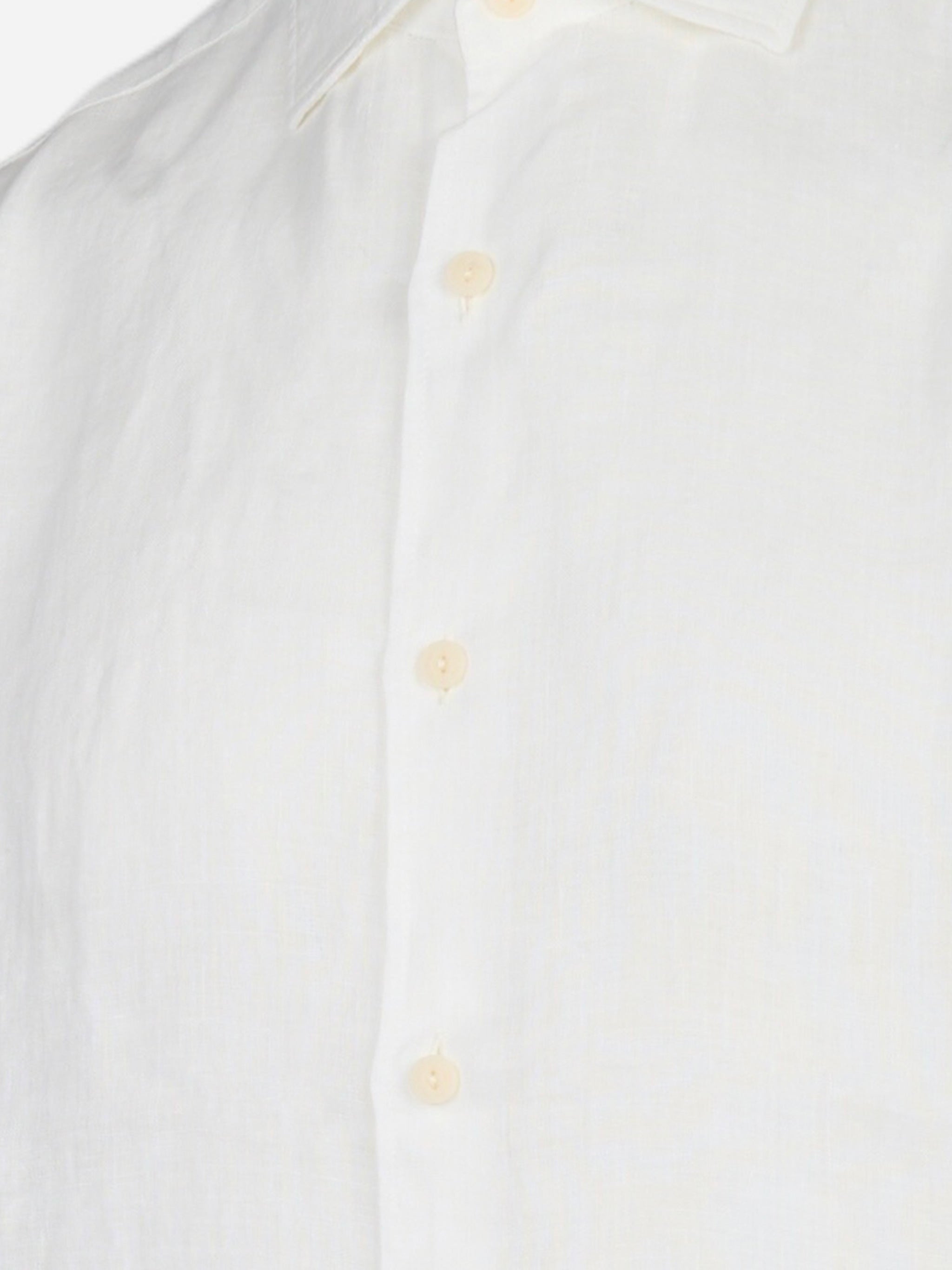 Camicia manica lunga in lino Bianco