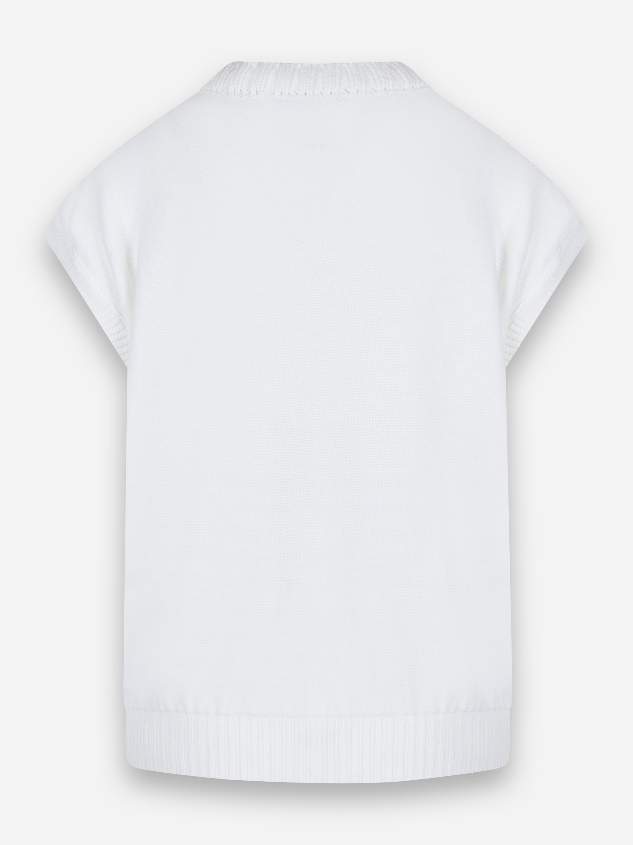 Gilet in maglia in cotone Bianco