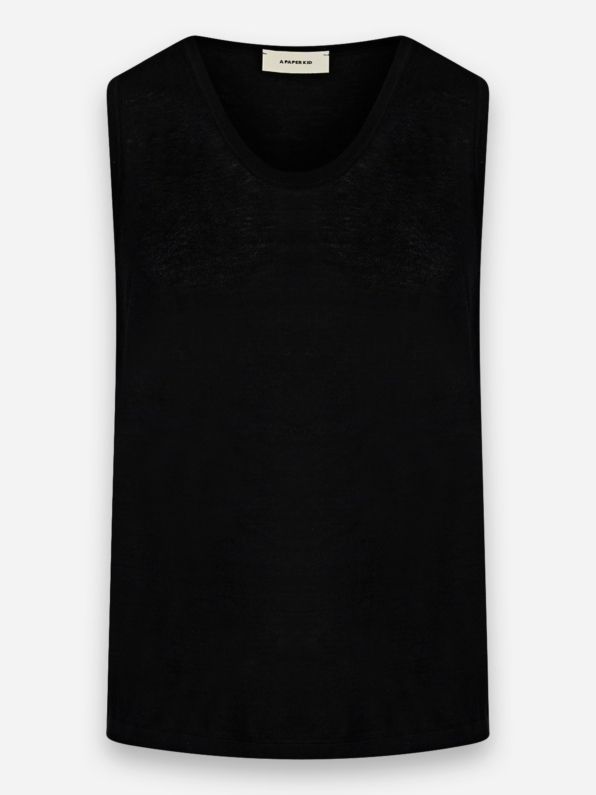 Tank top in maglia Nero