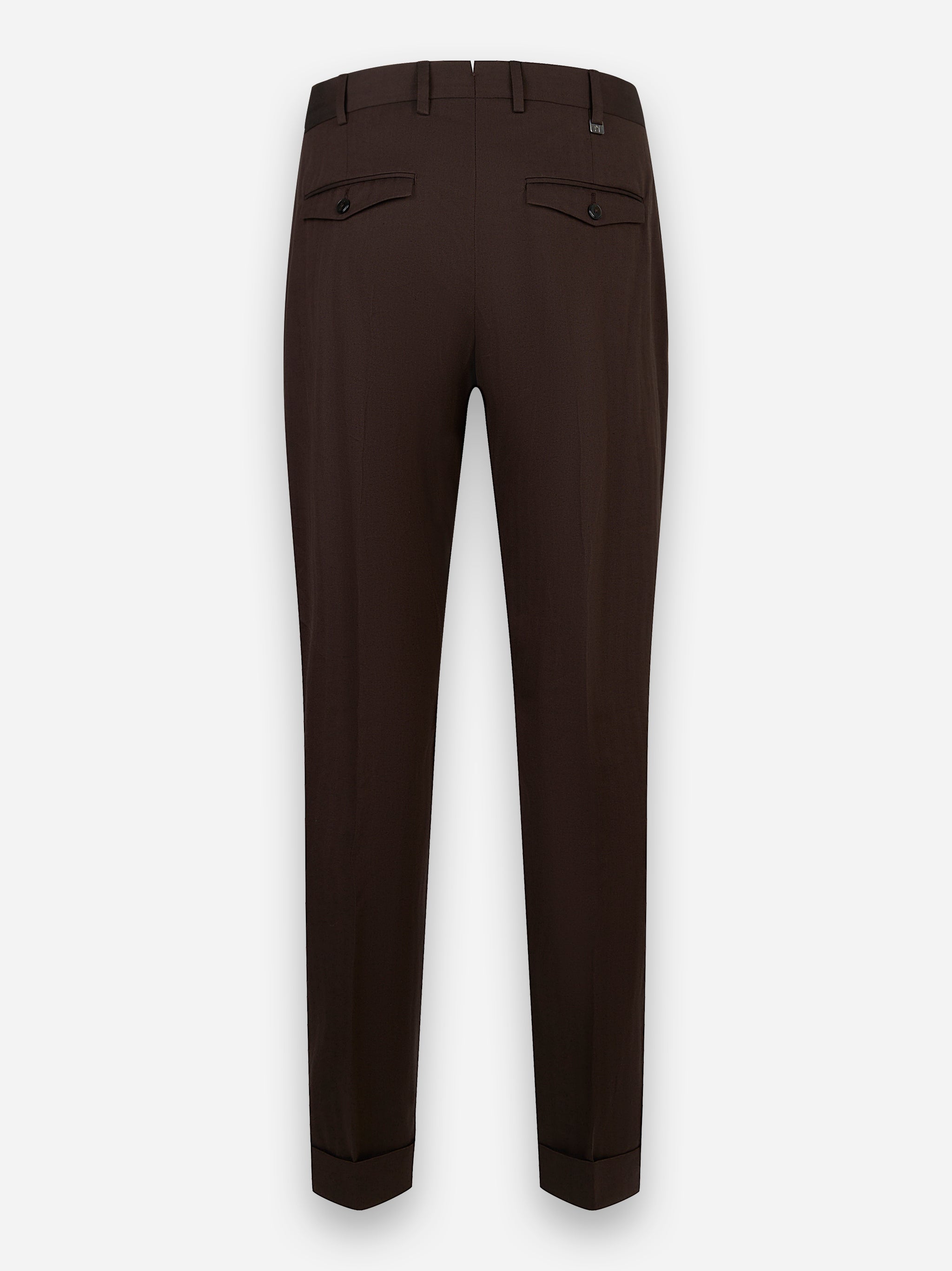 Pantalone Rebel con una pince in cotone e seta Marrone