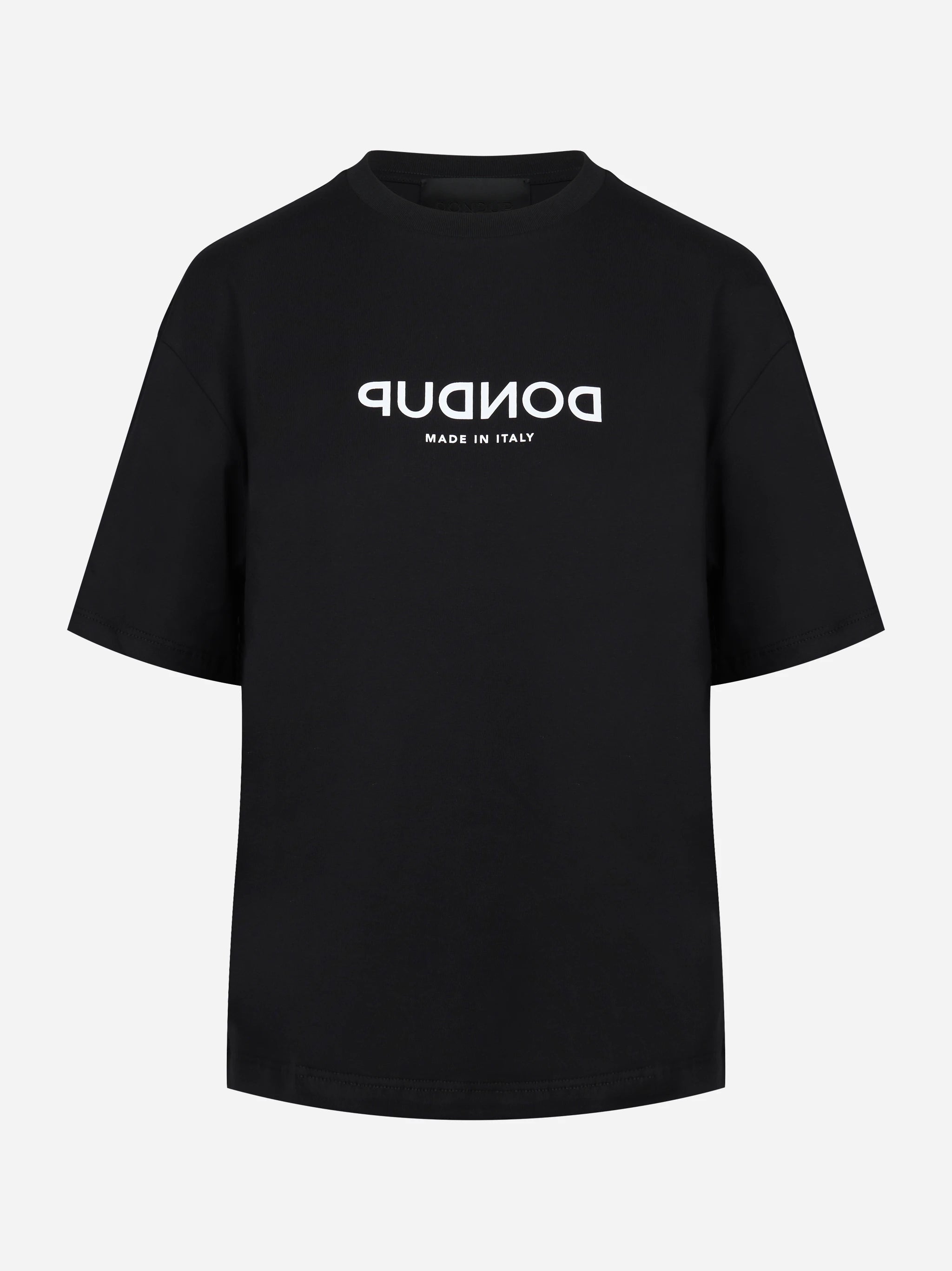 T-shirt girocollo con logo nera