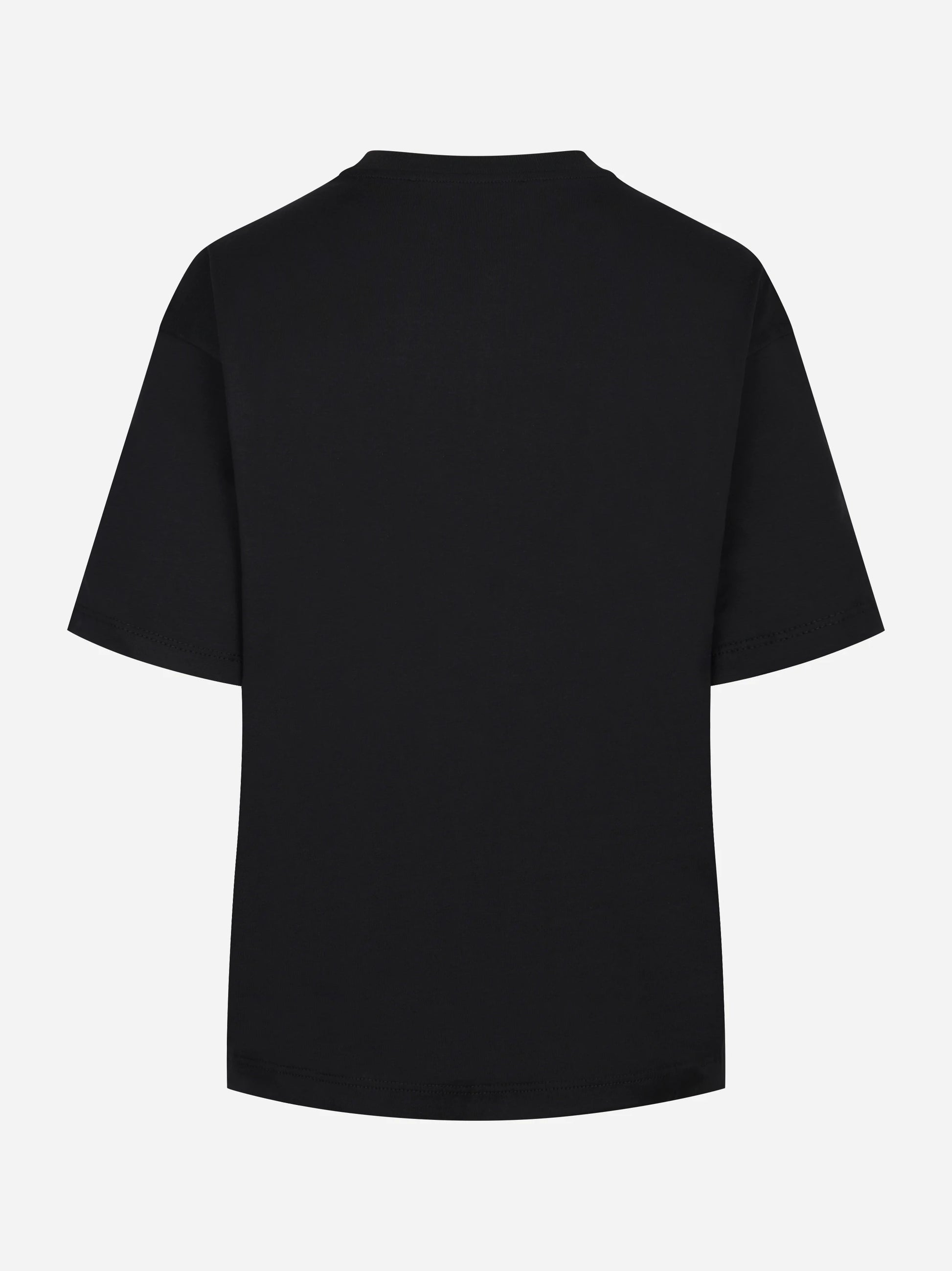 T-shirt girocollo con logo nera