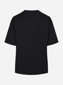 T-shirt girocollo con logo nera