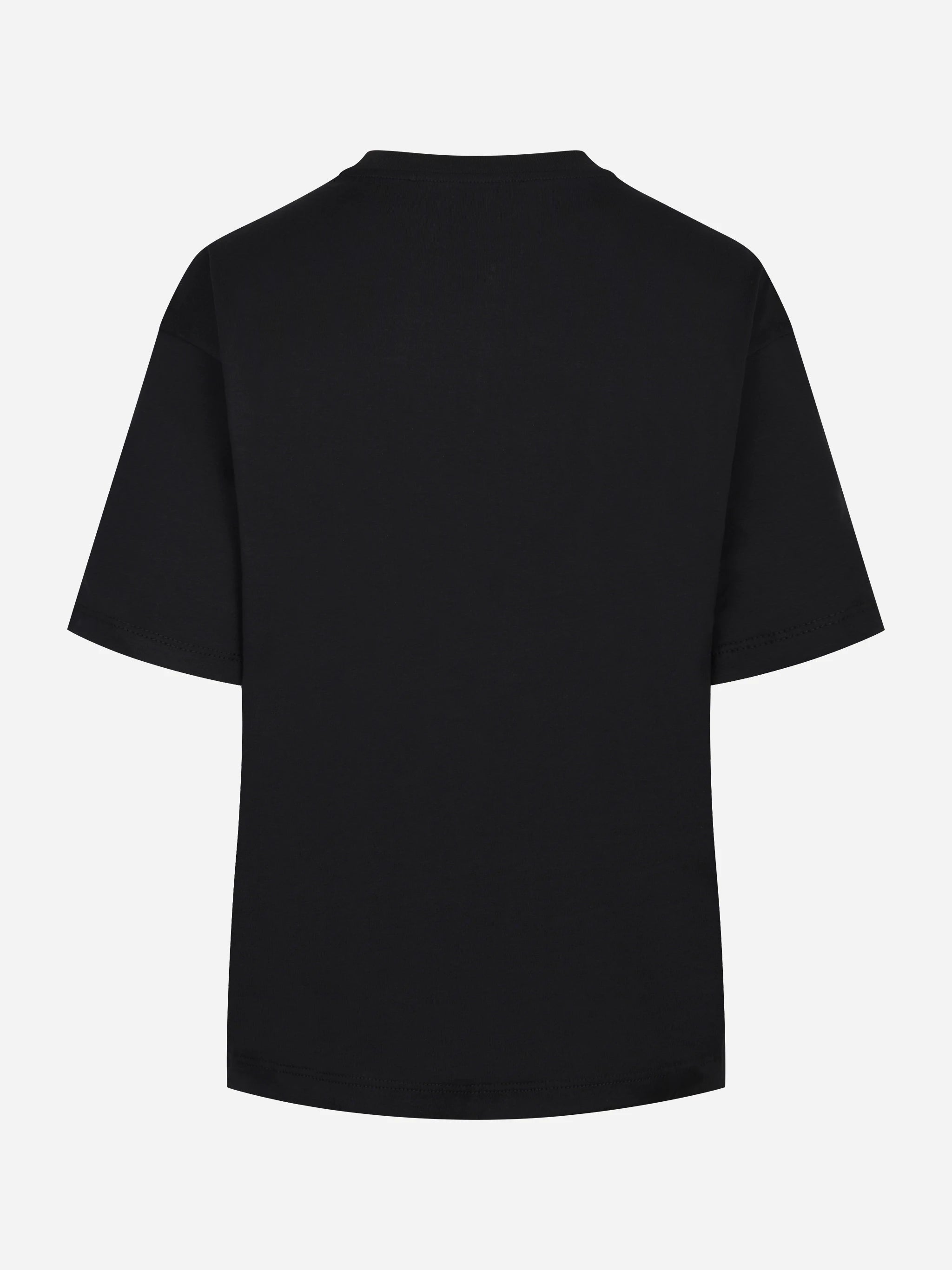 T-shirt girocollo con logo nera