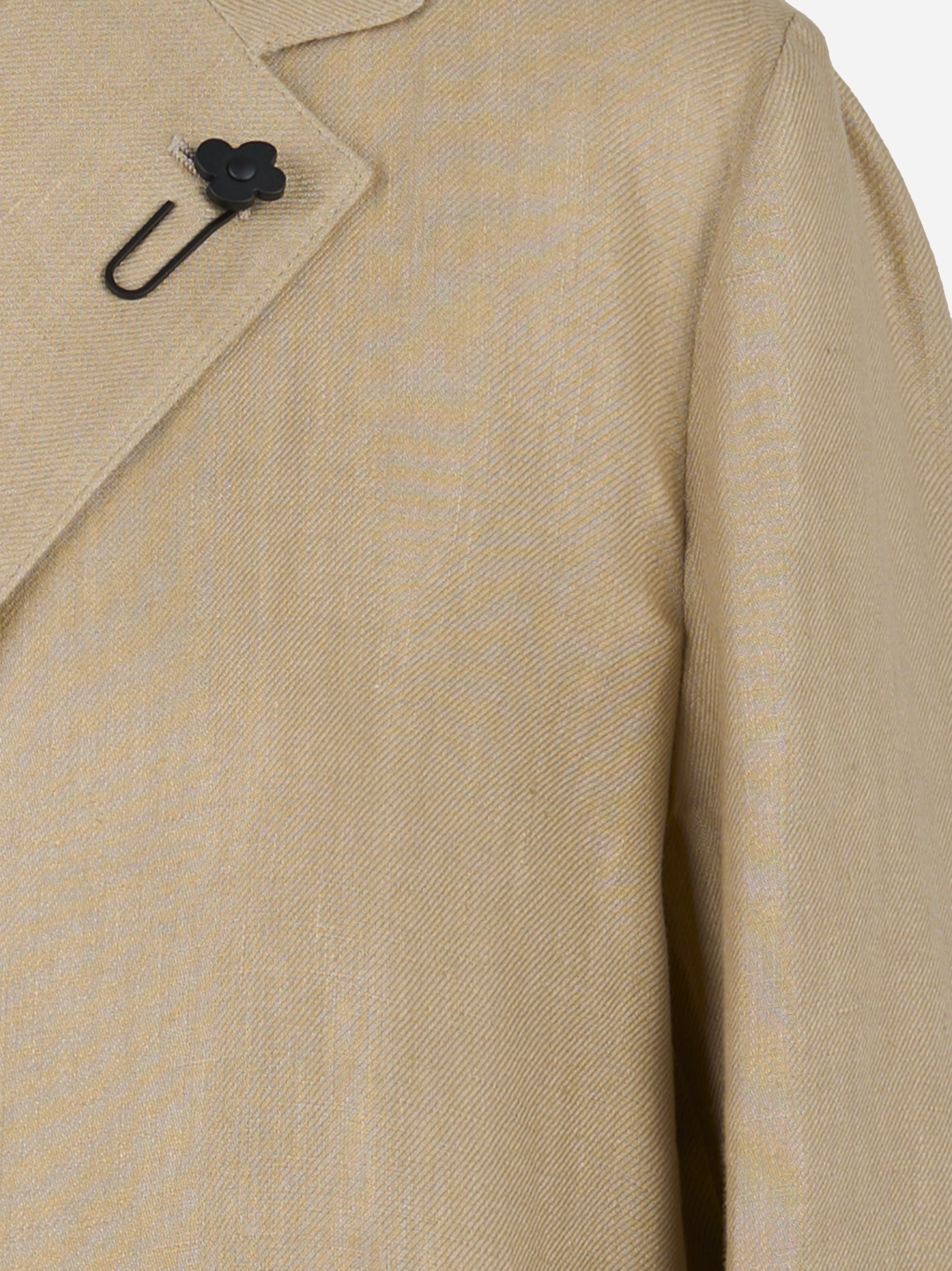 Giacca camicia in lino Beige