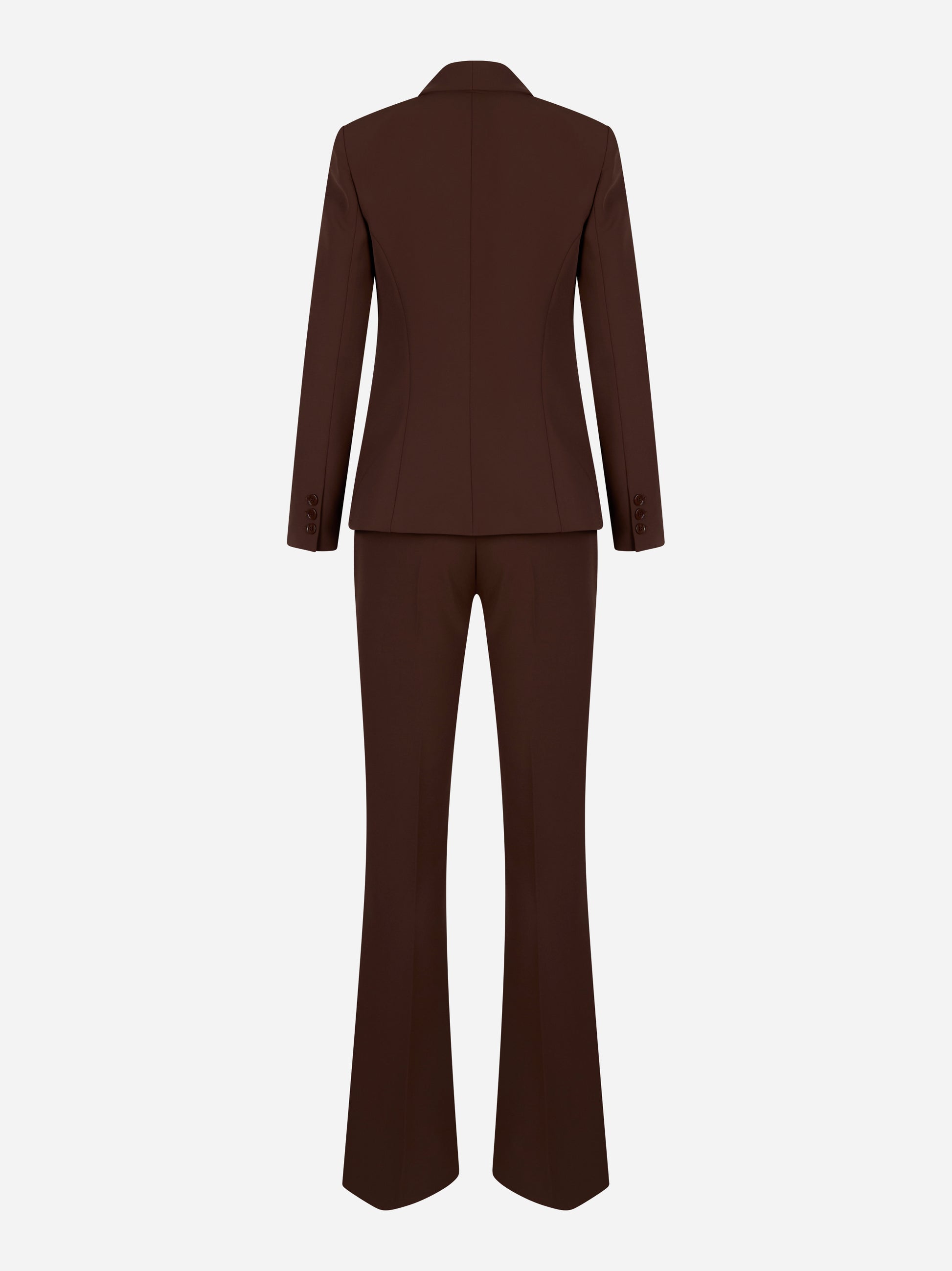 Tailleur in crepe Marrone