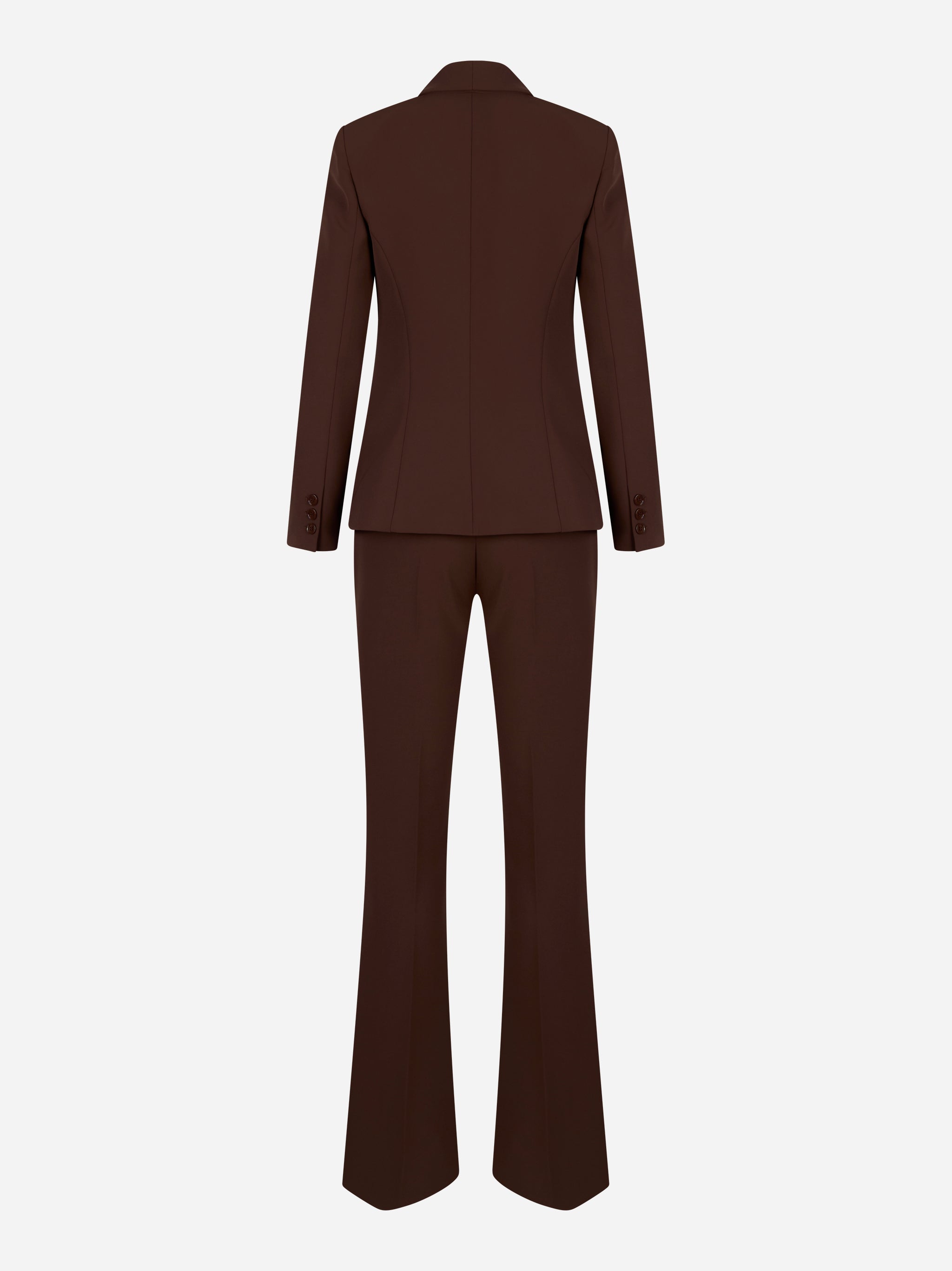 Tailleur in crepe Marrone