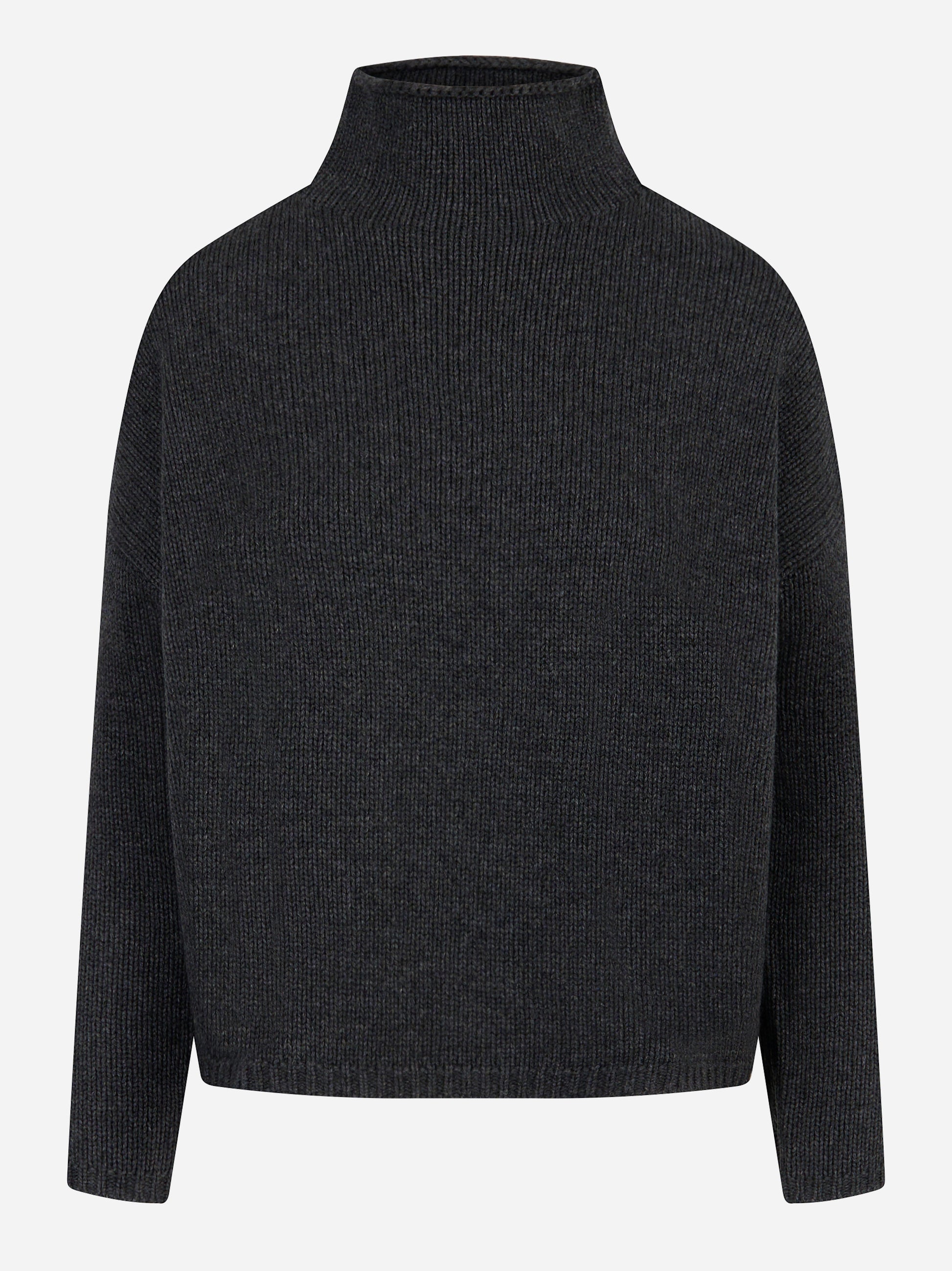 Maglia collo alto in lana e cashmere Grigio