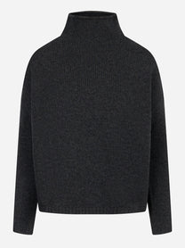 Maglia collo alto in lana e cashmere Grigio