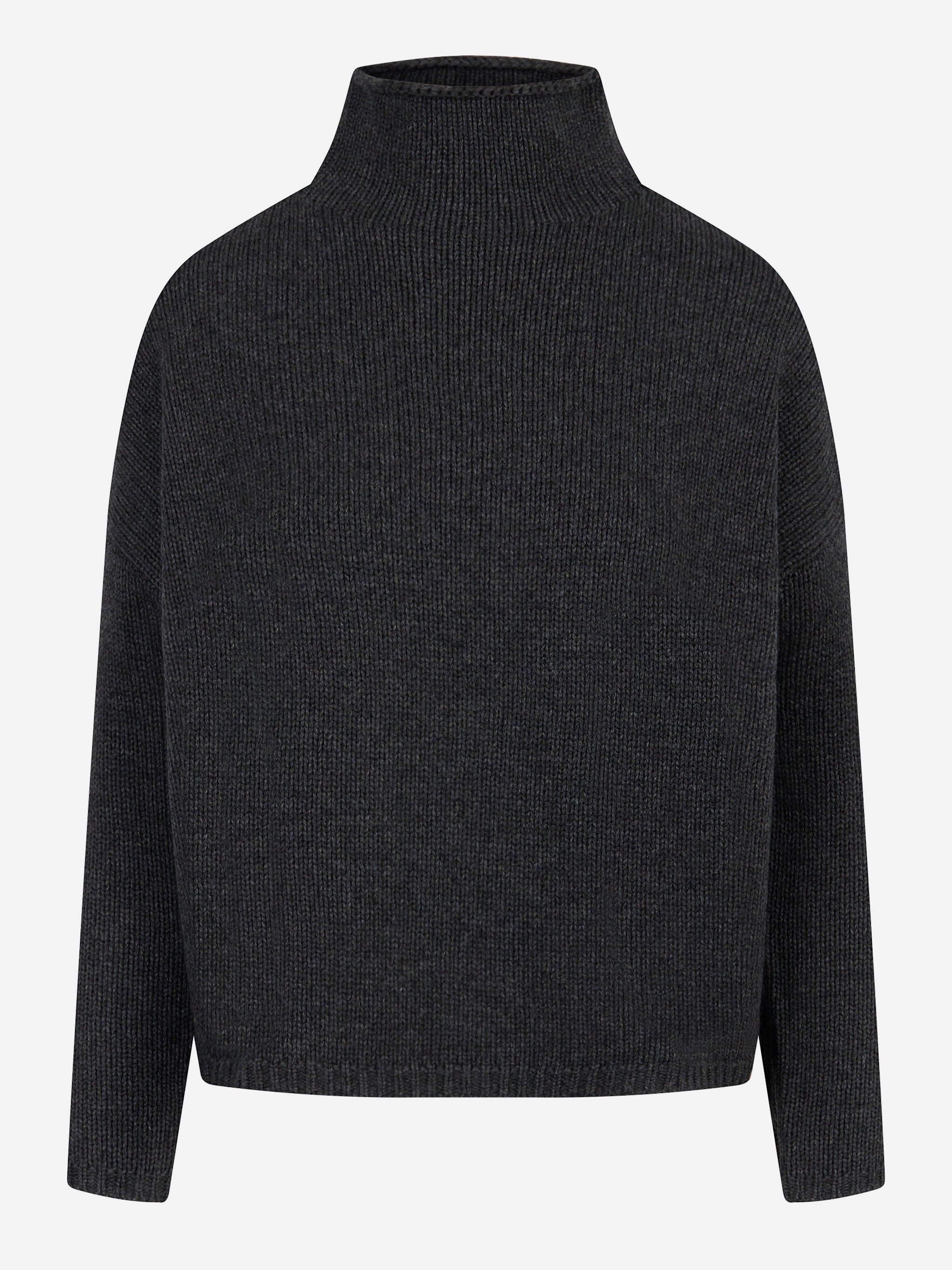 Maglia collo alto in lana e cashmere Grigio