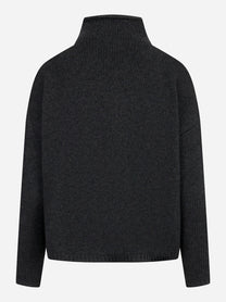 Maglia collo alto in lana e cashmere Grigio