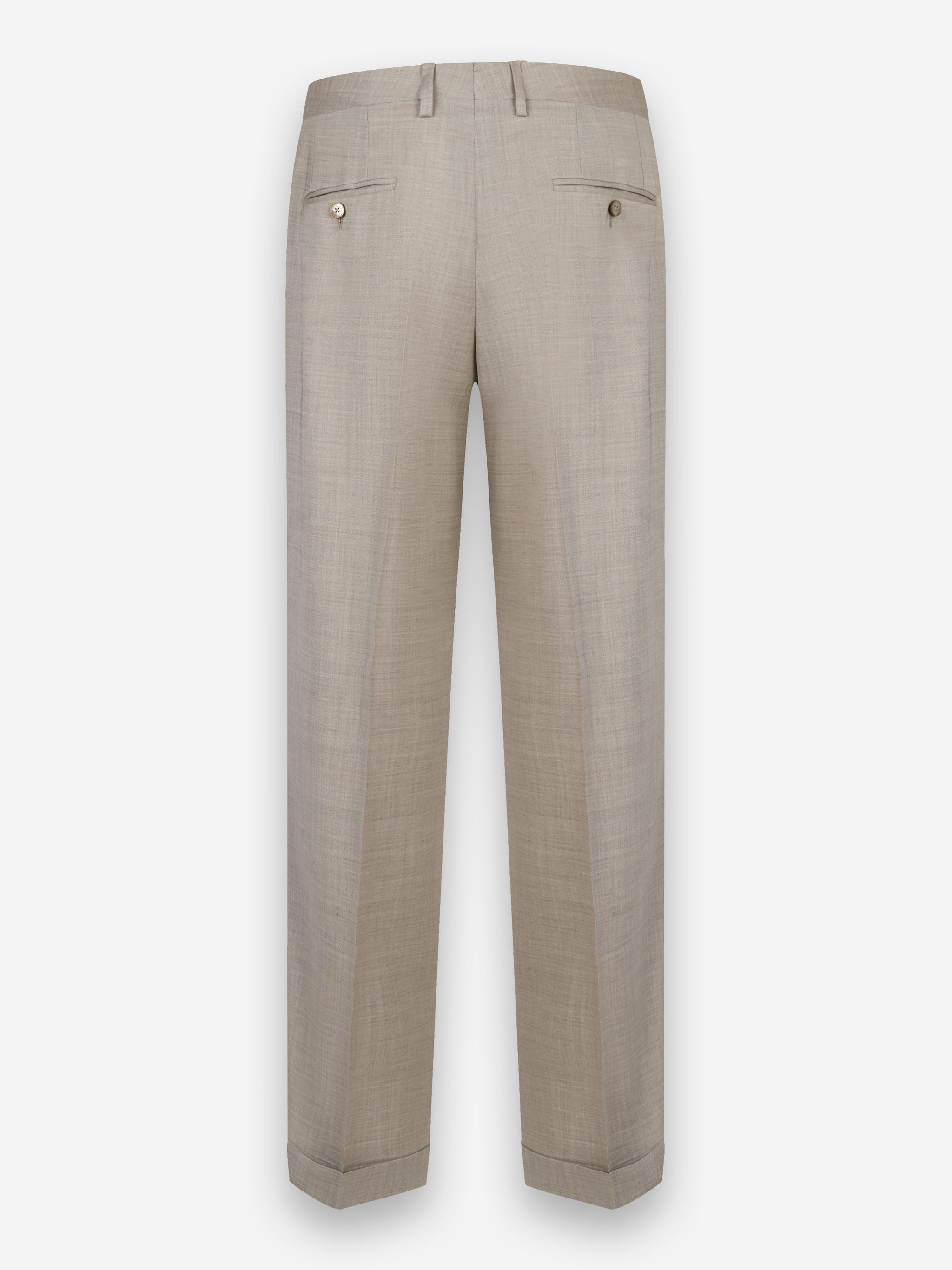 Pantalone dritto in fresco lana stretch Beige