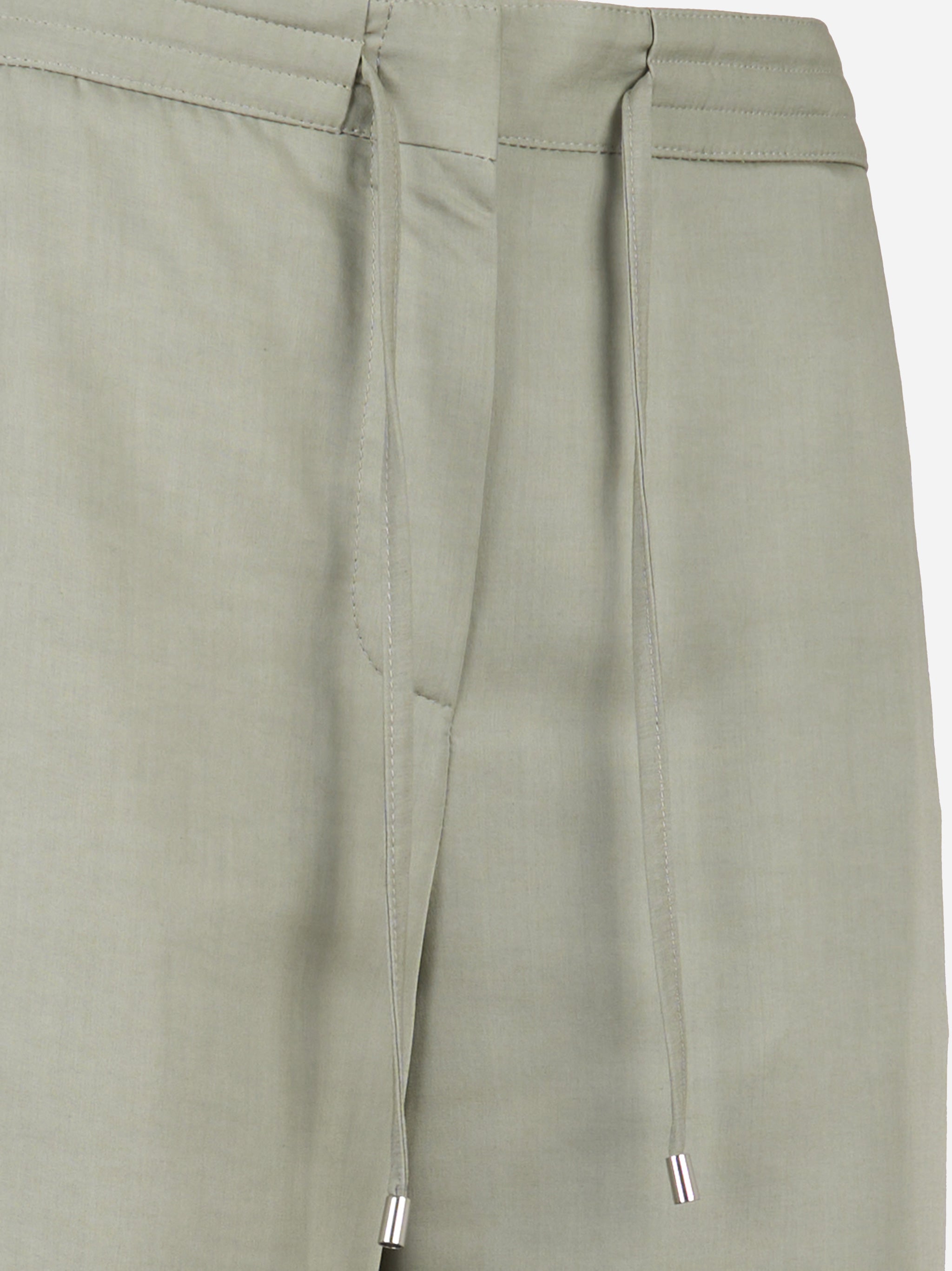 Pantalone con coulisse in misto viscosa Verde