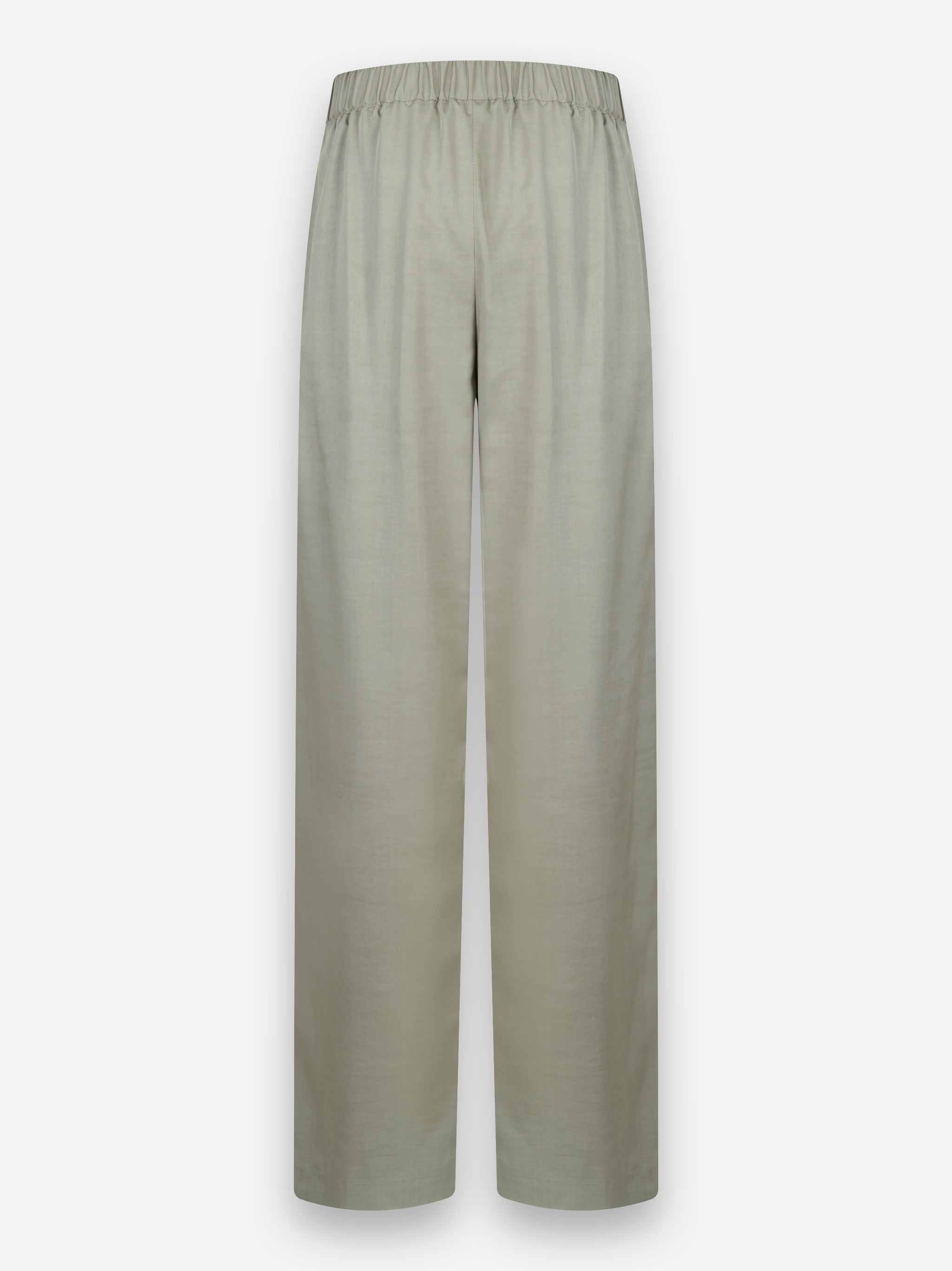 Pantalone con coulisse in misto viscosa Verde