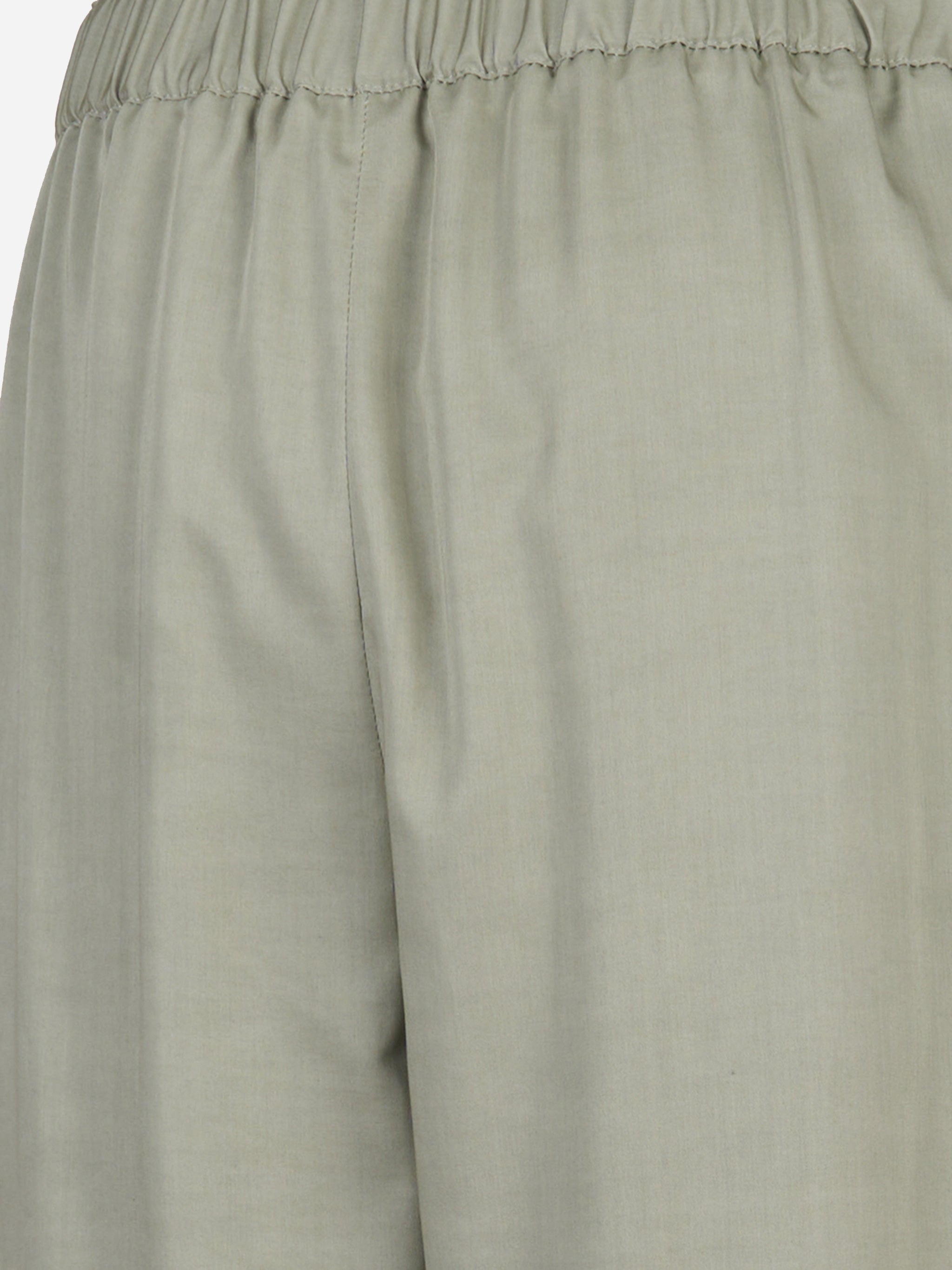 Pantalone con coulisse in misto viscosa Verde