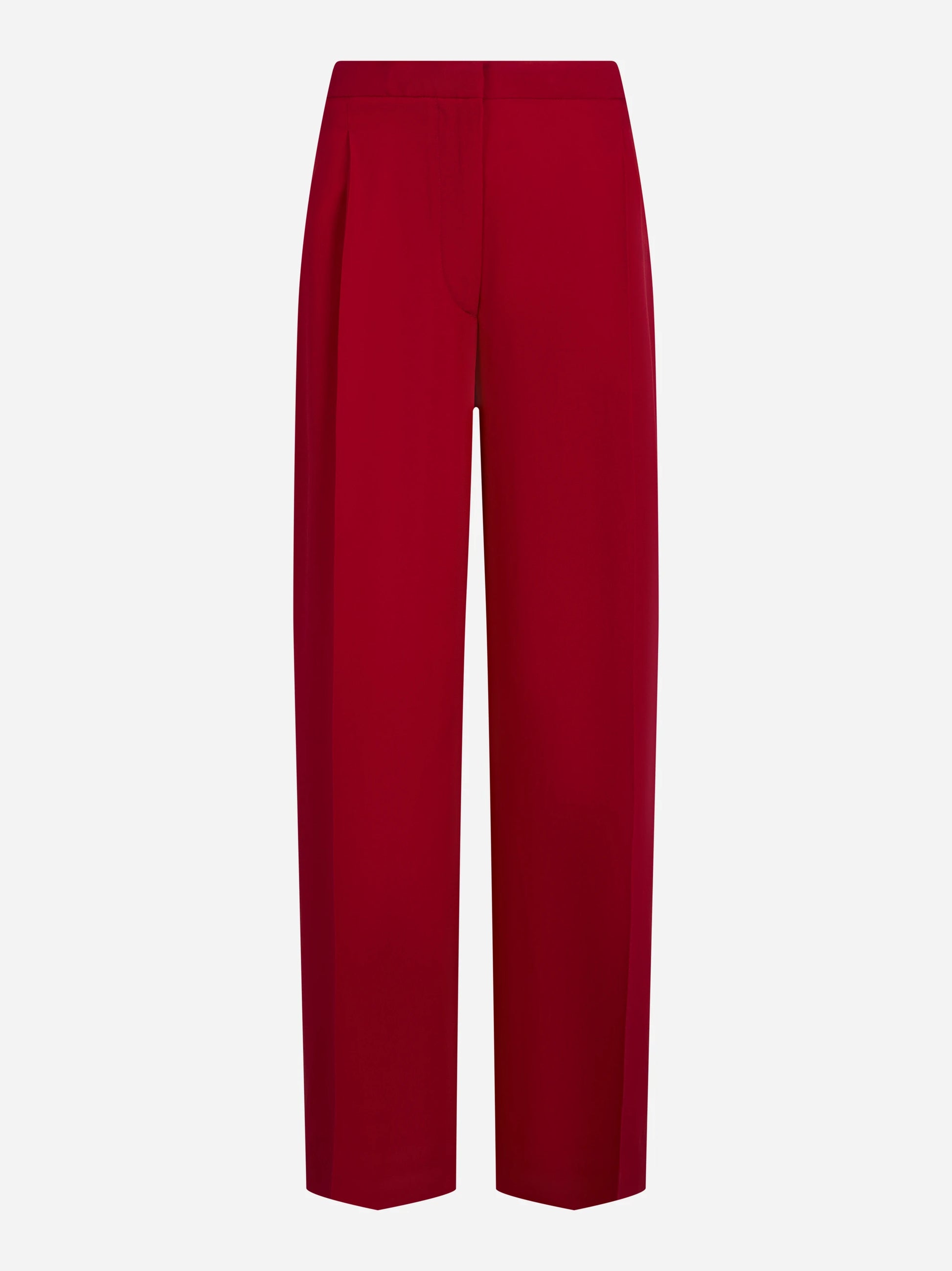Pantalone con una pince in viscosa rosso