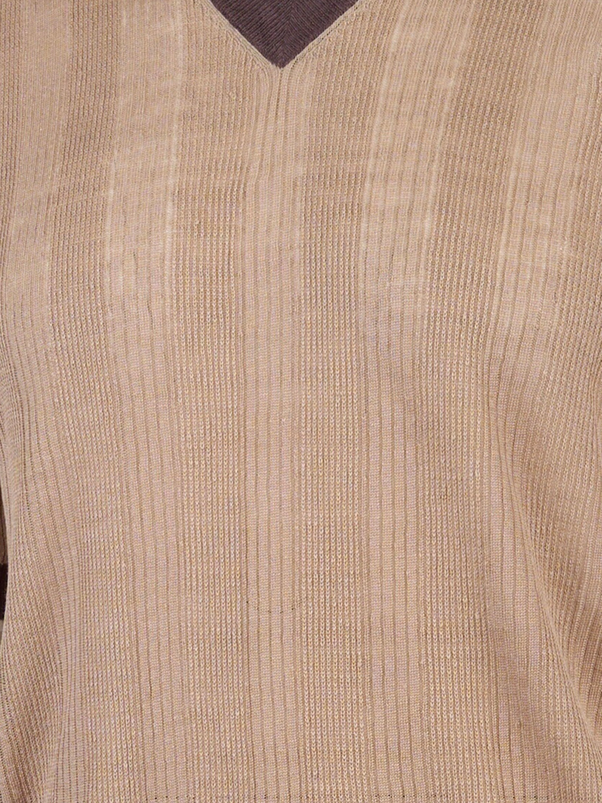 Polo manica corta in lino Beige