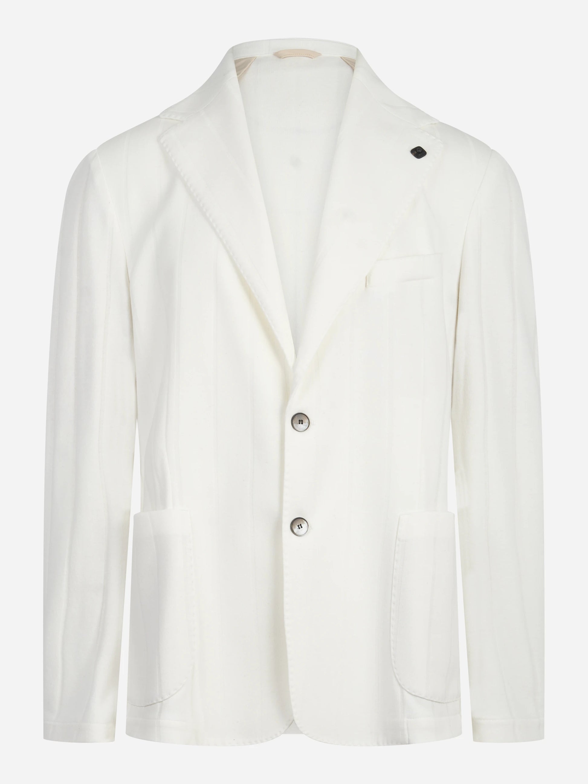 Blazer monopetto in misto cotone bianco