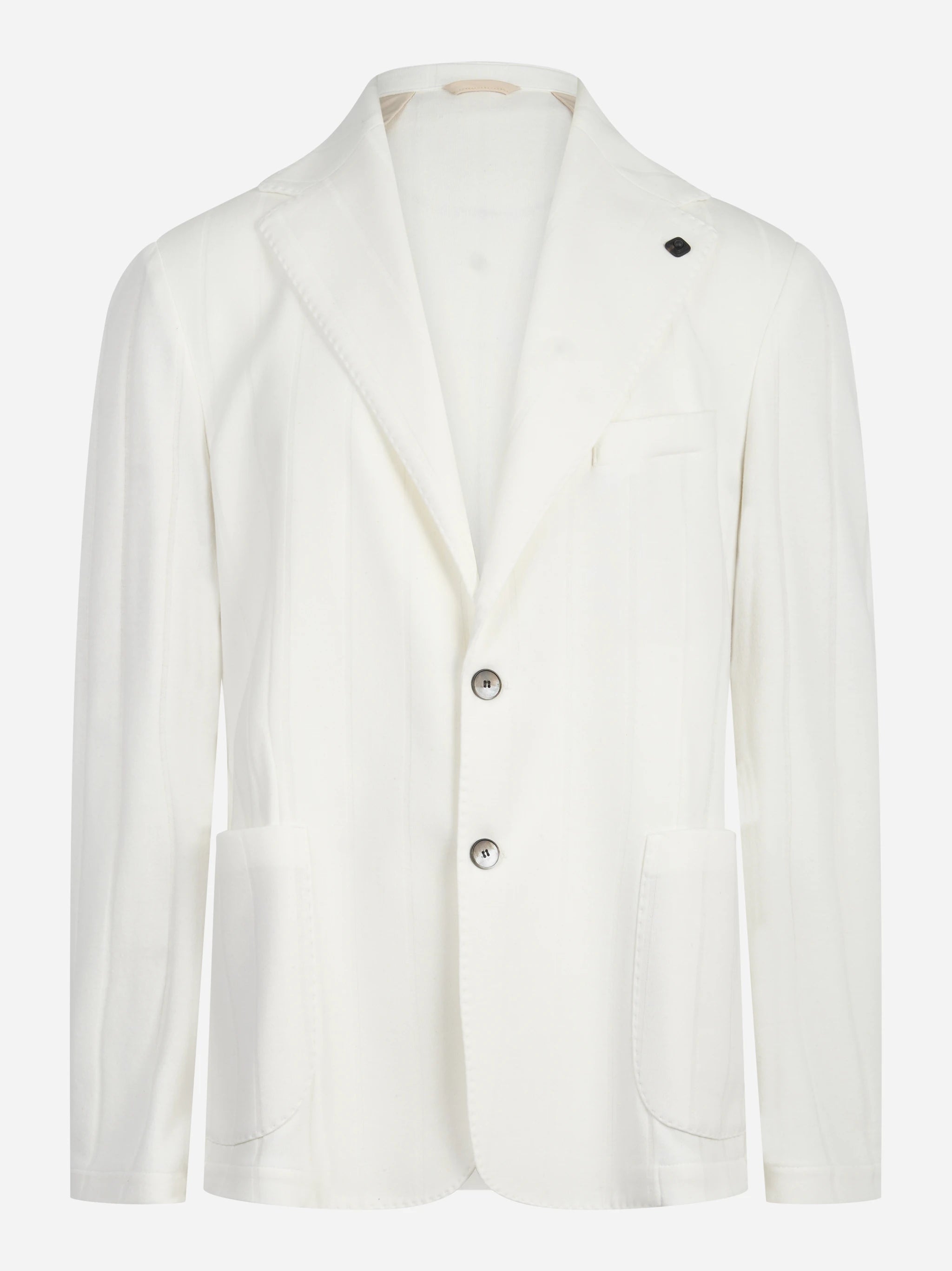 Blazer monopetto in misto cotone bianco