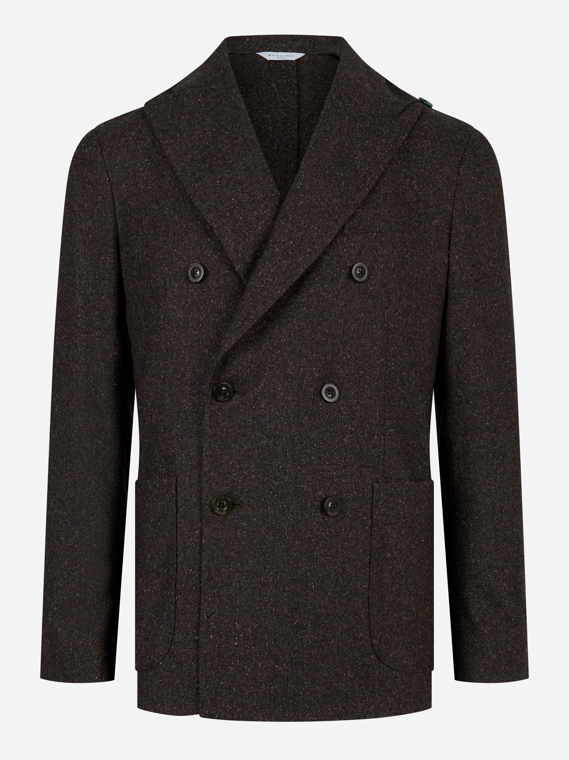 Blazer doppiopetto in donegal Marrone