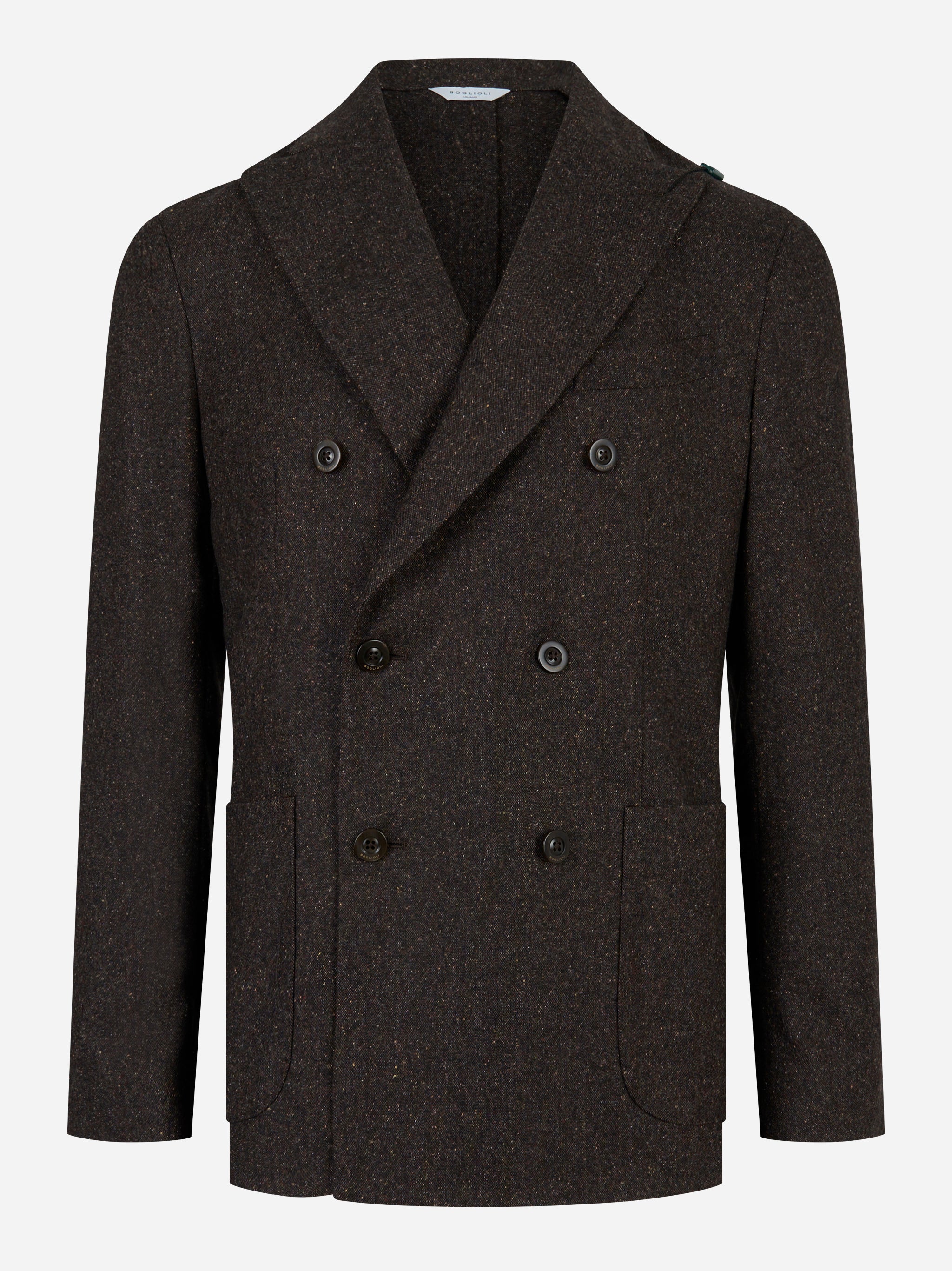 Blazer doppiopetto in donegal Marrone