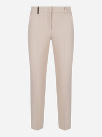 Pantalone tela tecnica double compatta e bielastica Beige