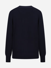 Cardigan con bottoni gioiello blu