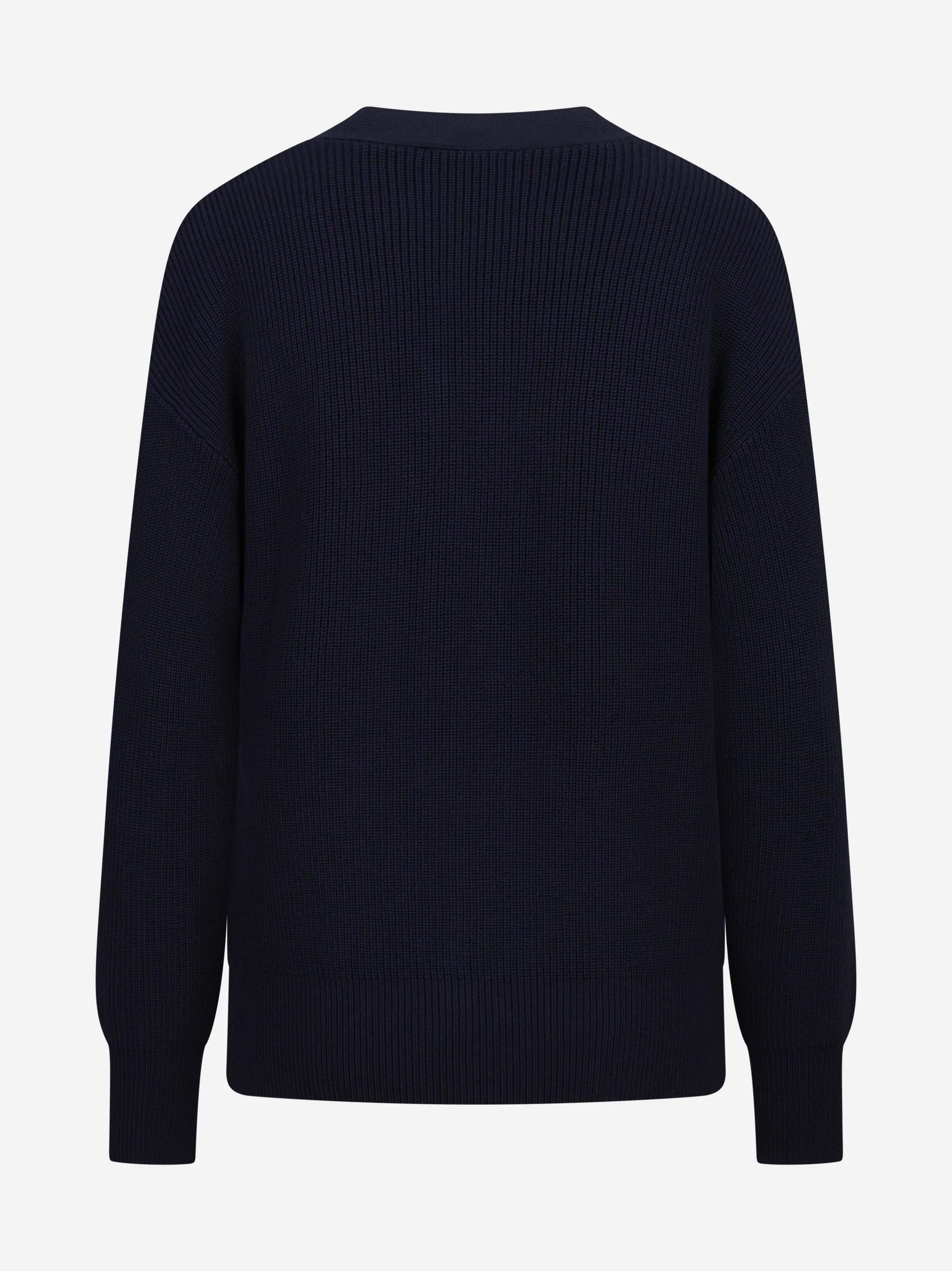 Cardigan con bottoni gioiello blu