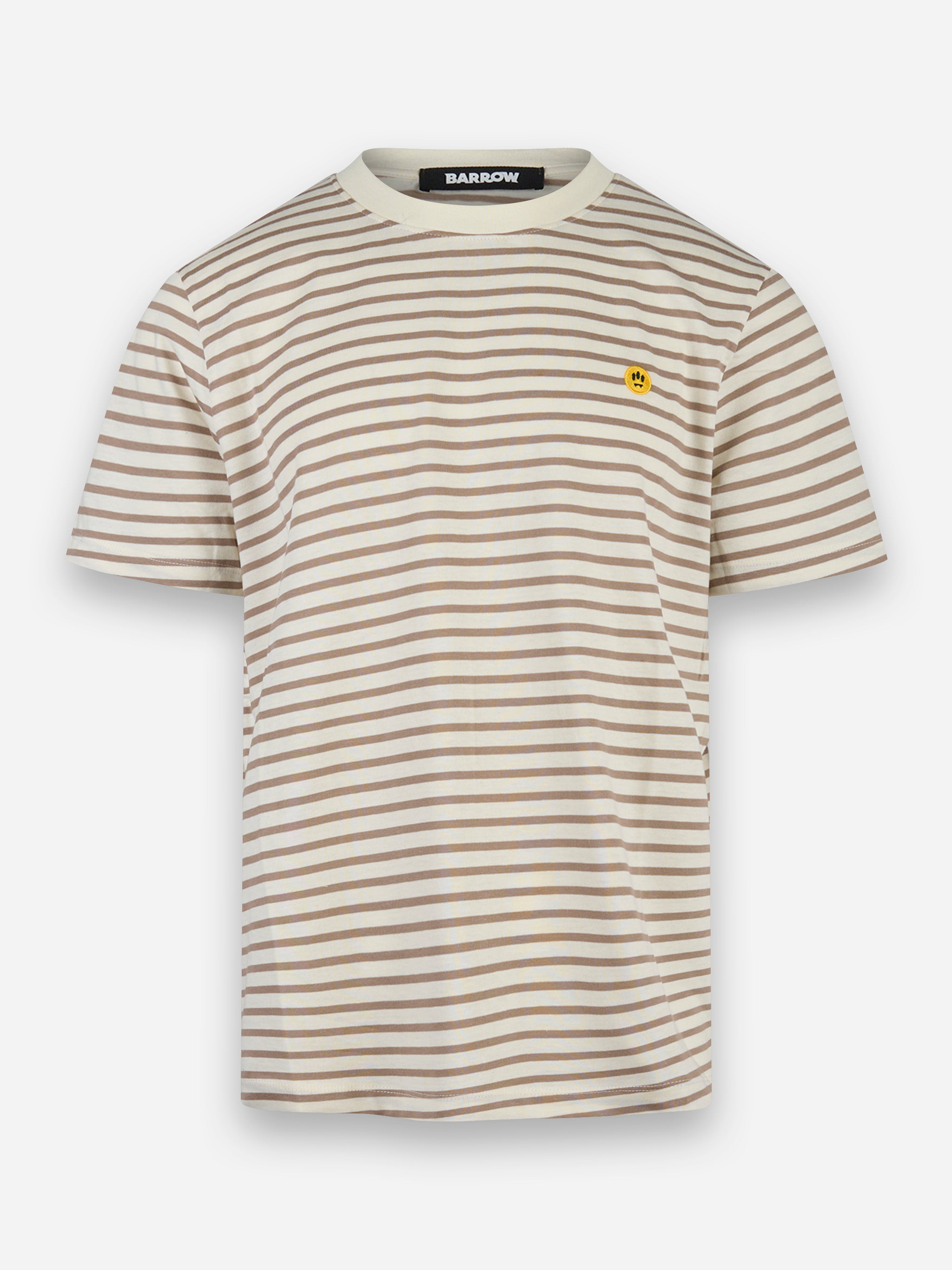 T-shirt con stampa logo Beige