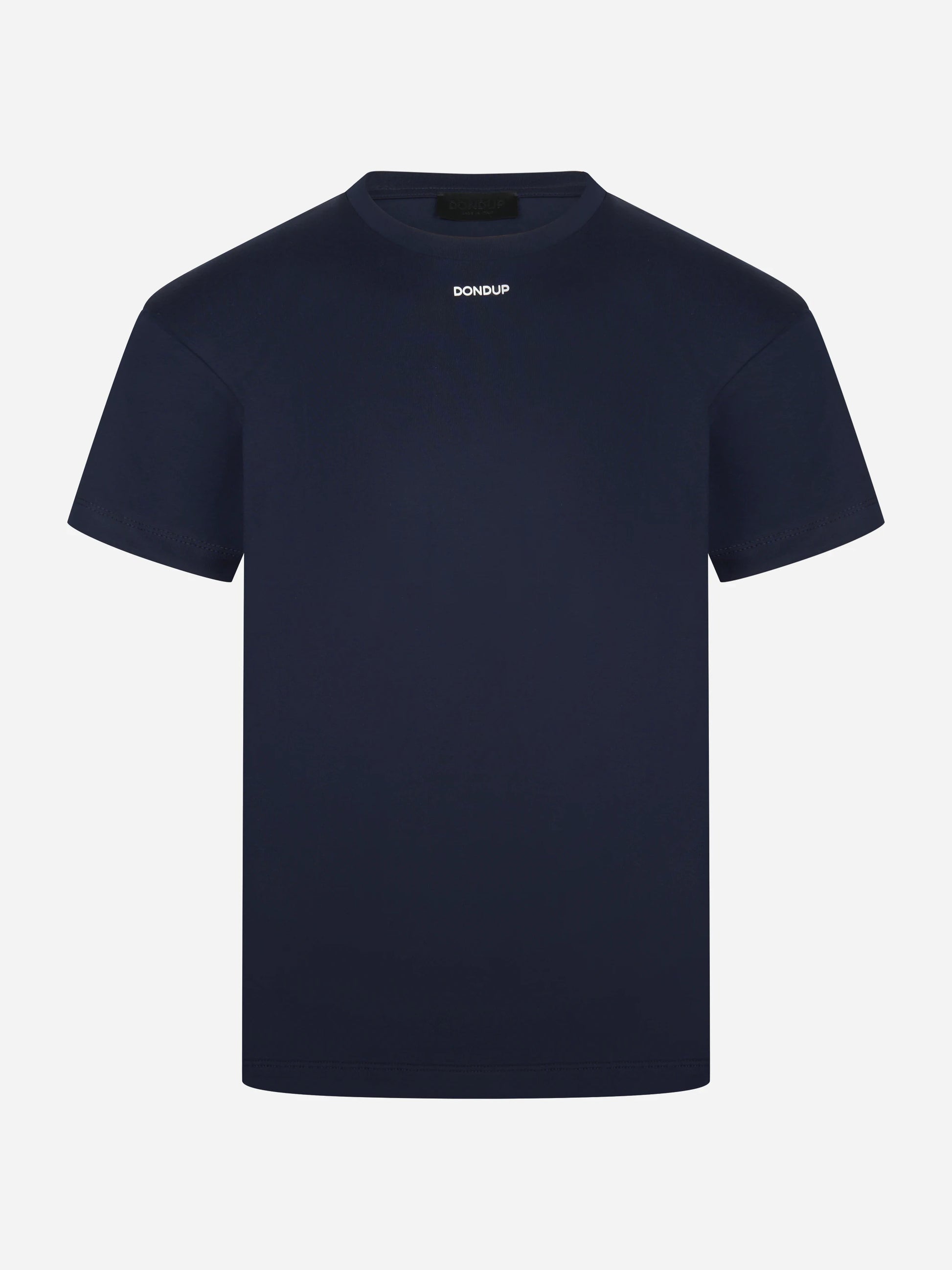 T-shirt blu manica corta con logo