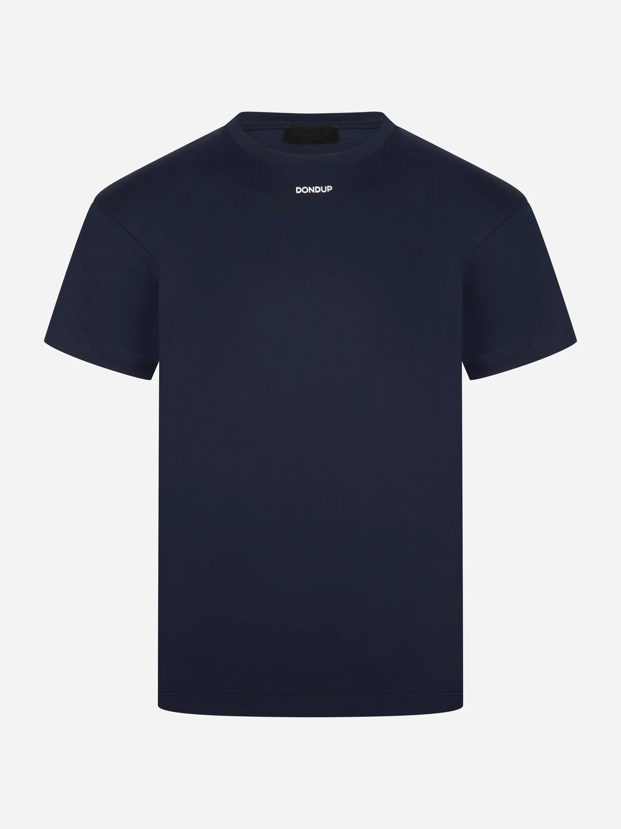 T-shirt blu manica corta con logo