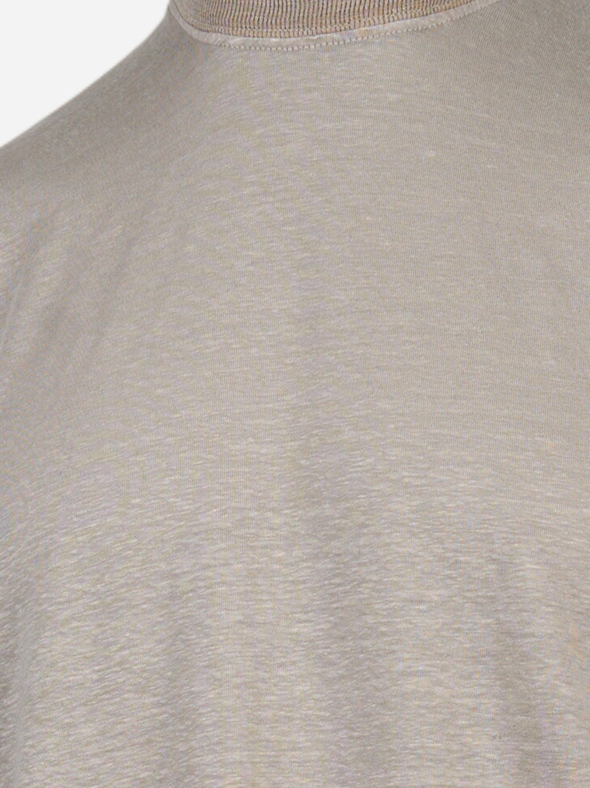T-shirt manica corta in lino Beige