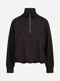 Felpa regular-fit in scuba marrone