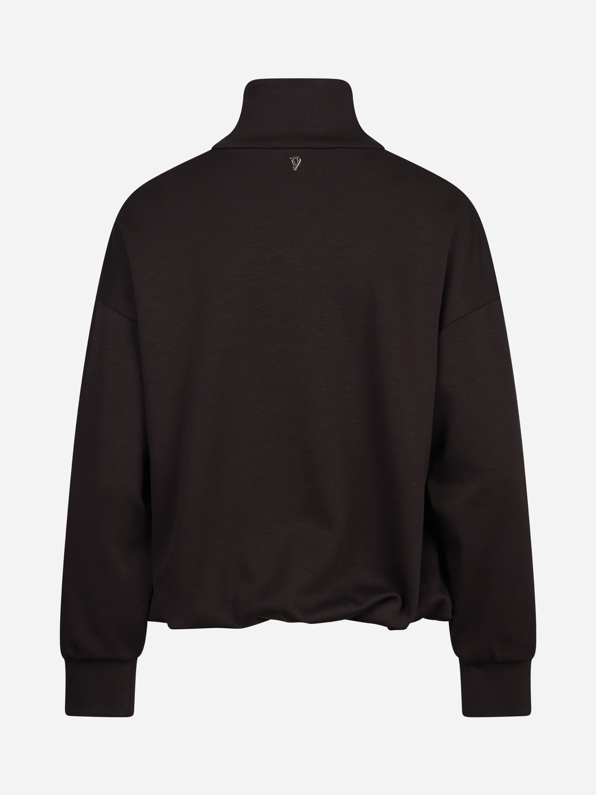 Felpa regular-fit in scuba marrone