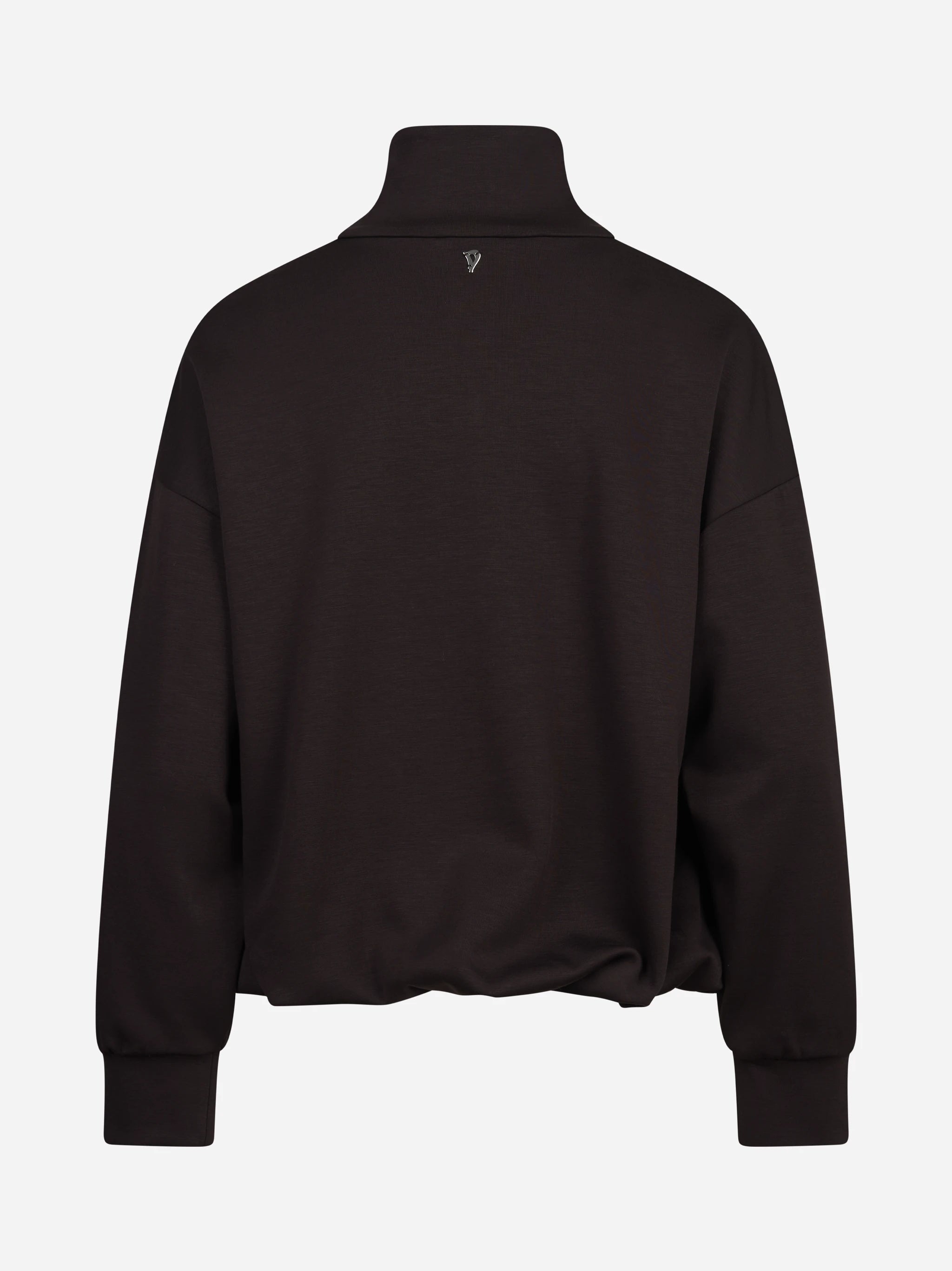 Felpa regular-fit in scuba marrone