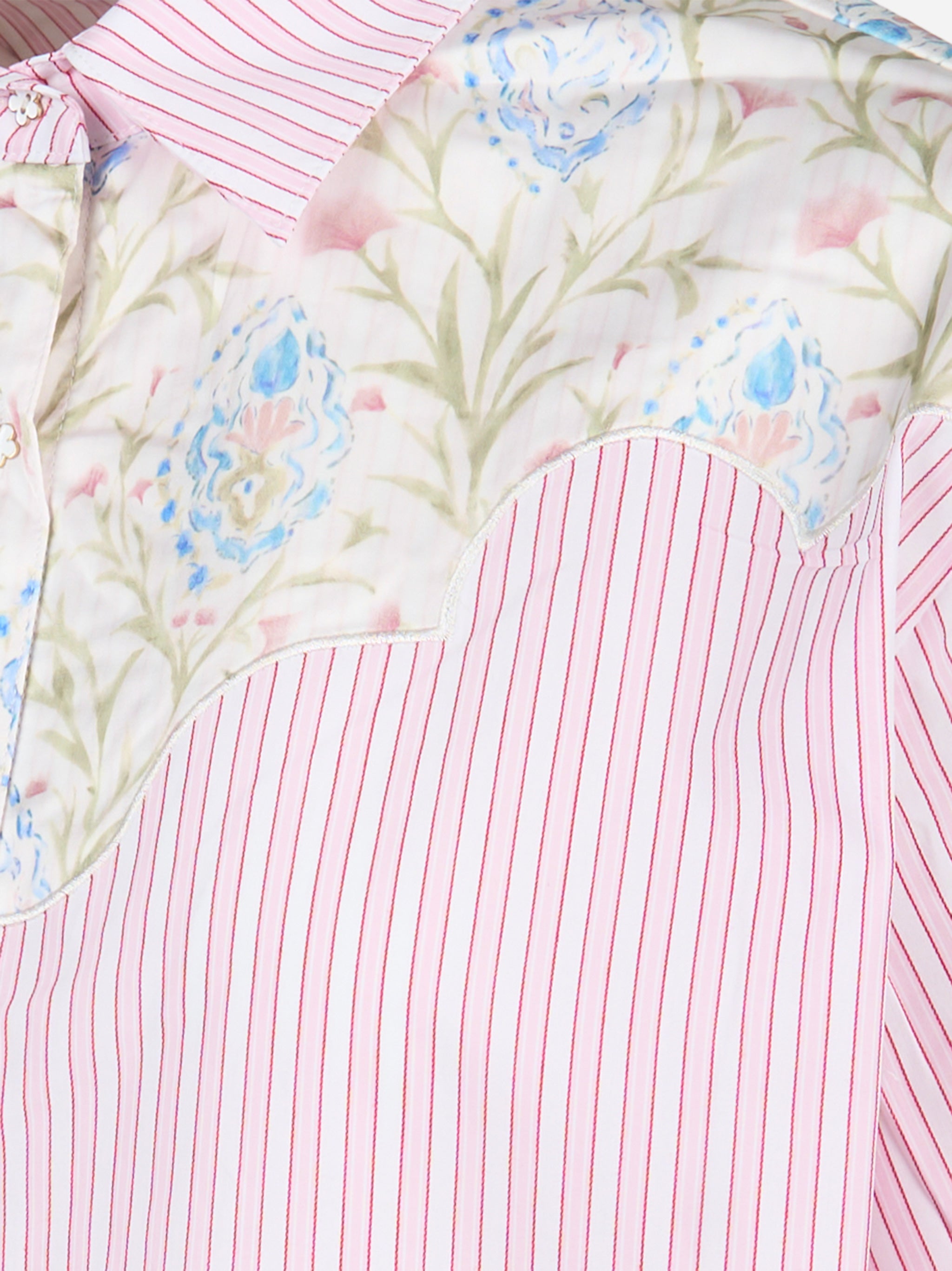 Camicia maniche lunghe con applicazione Rosa