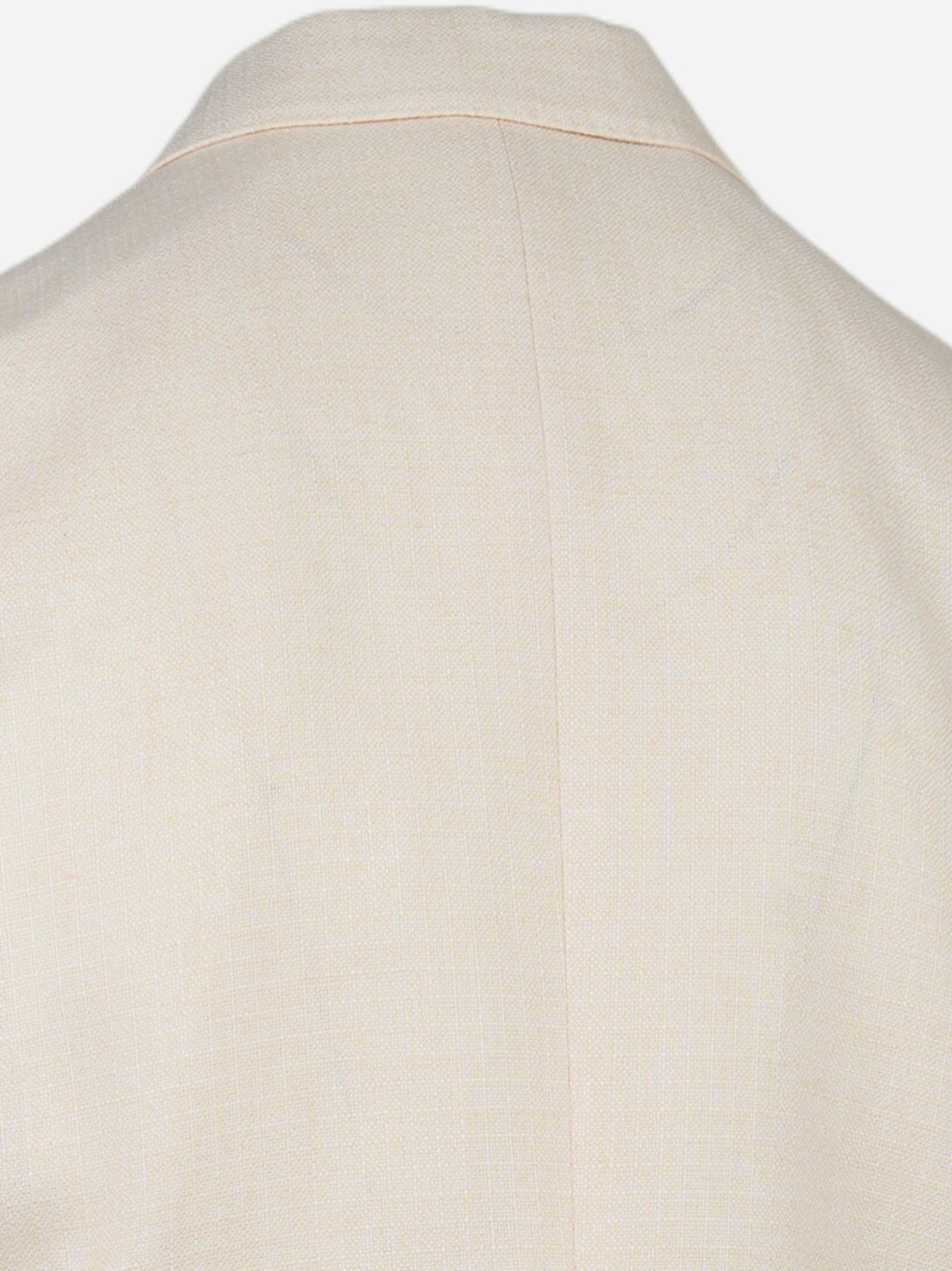 Blazer DOPPIOPETTO in cotone e lino con tasche a toppa Beige