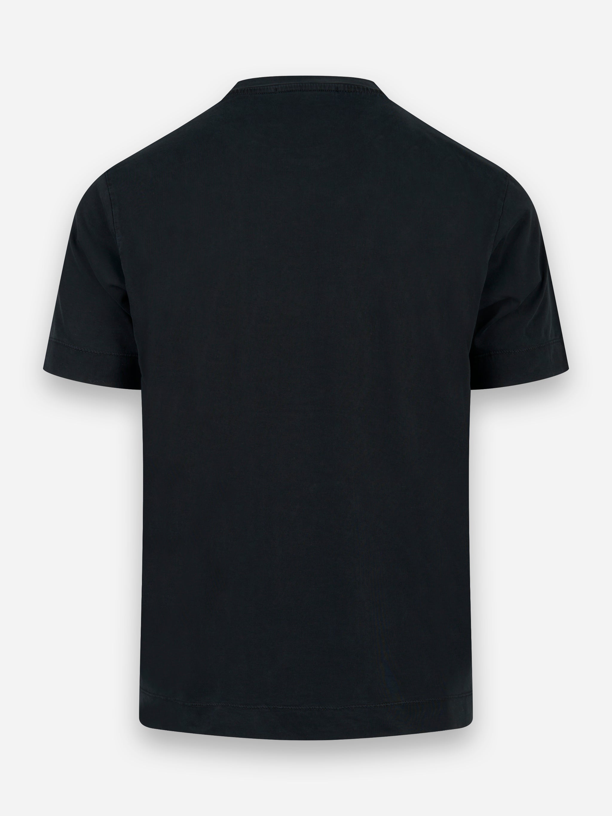 T-shirt manica corta in cupro Nero