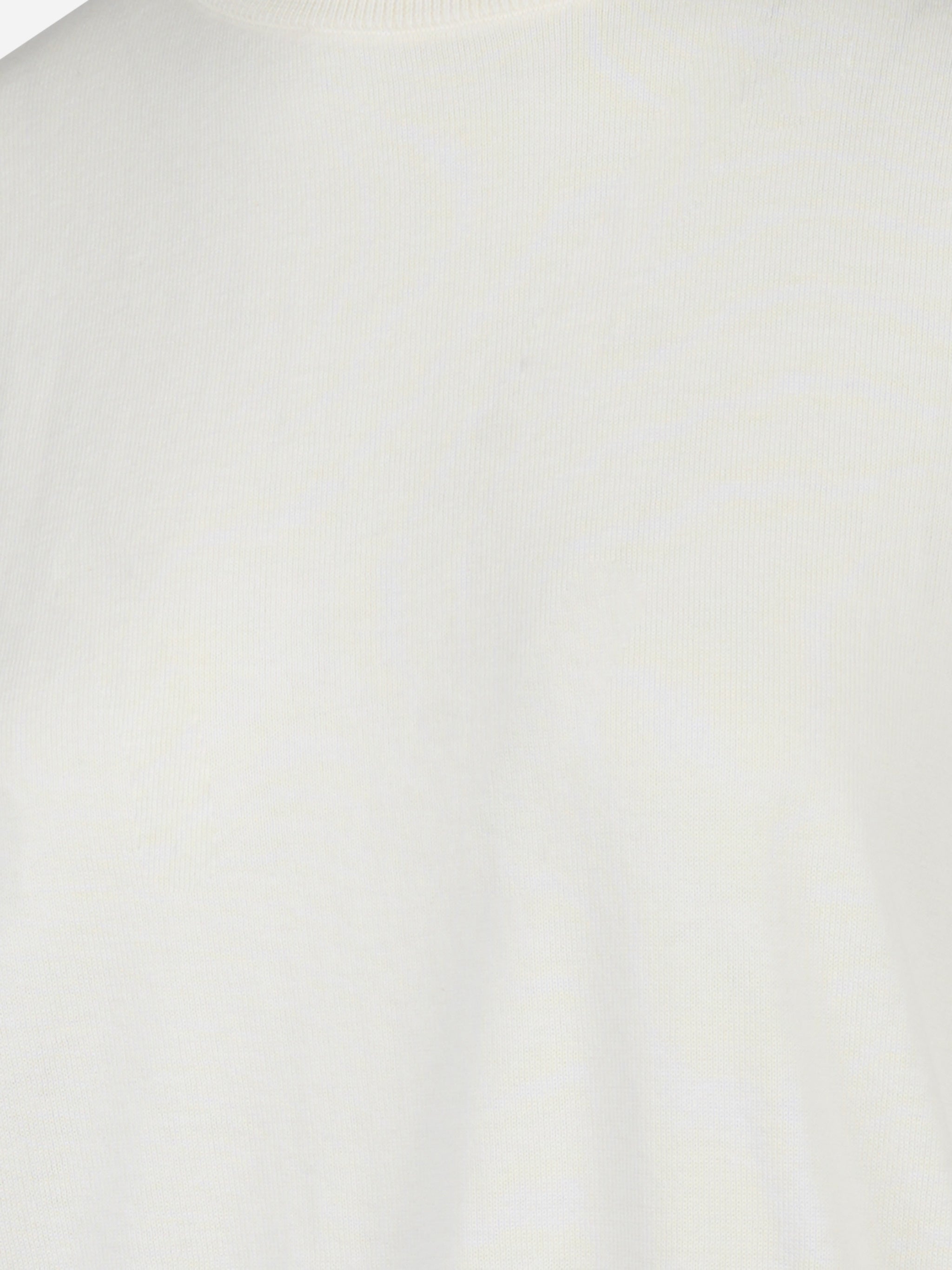 Maglia Girocollo manica corta in cotone Bianco