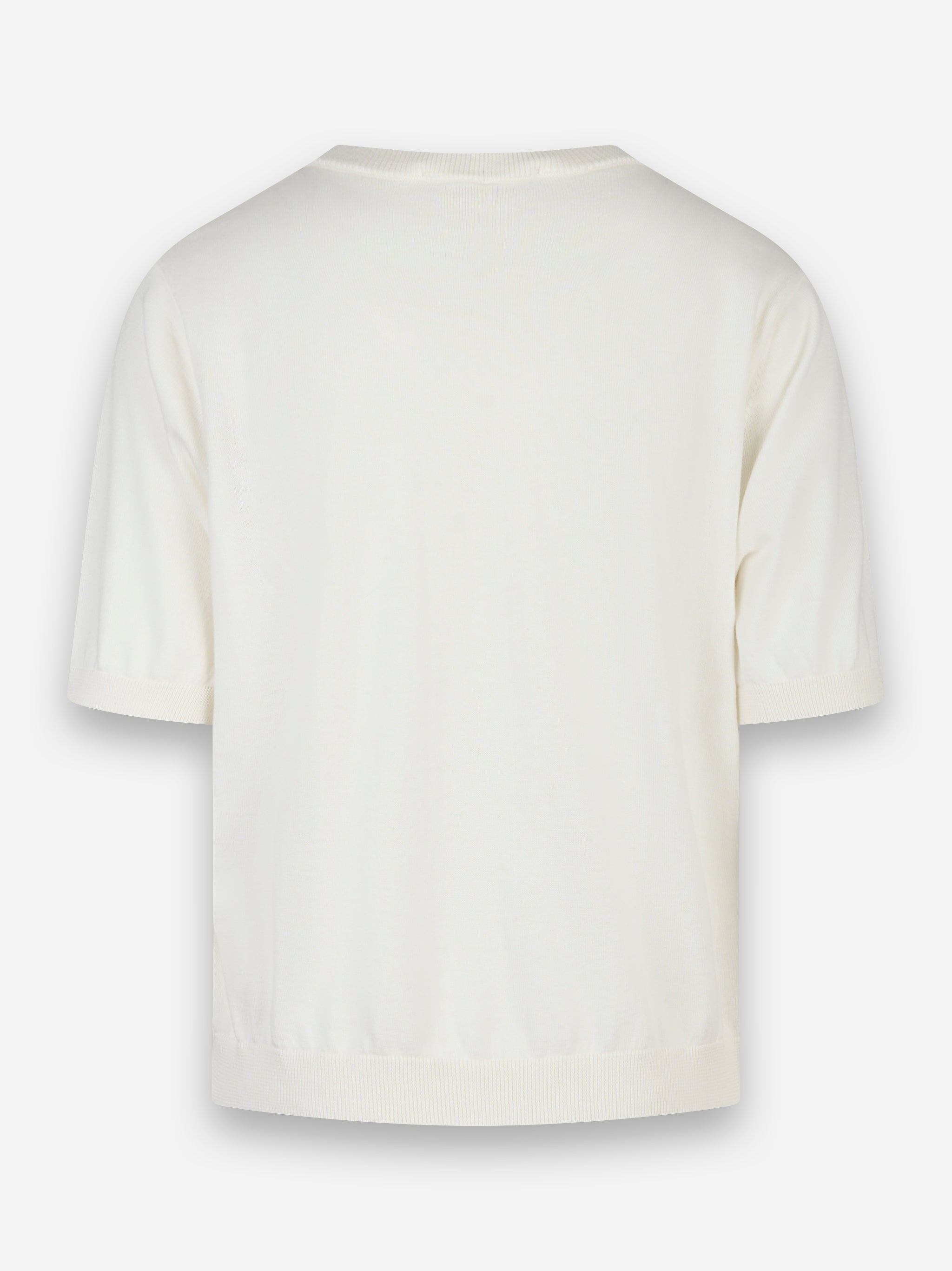 Maglia Girocollo manica corta in cotone Bianco