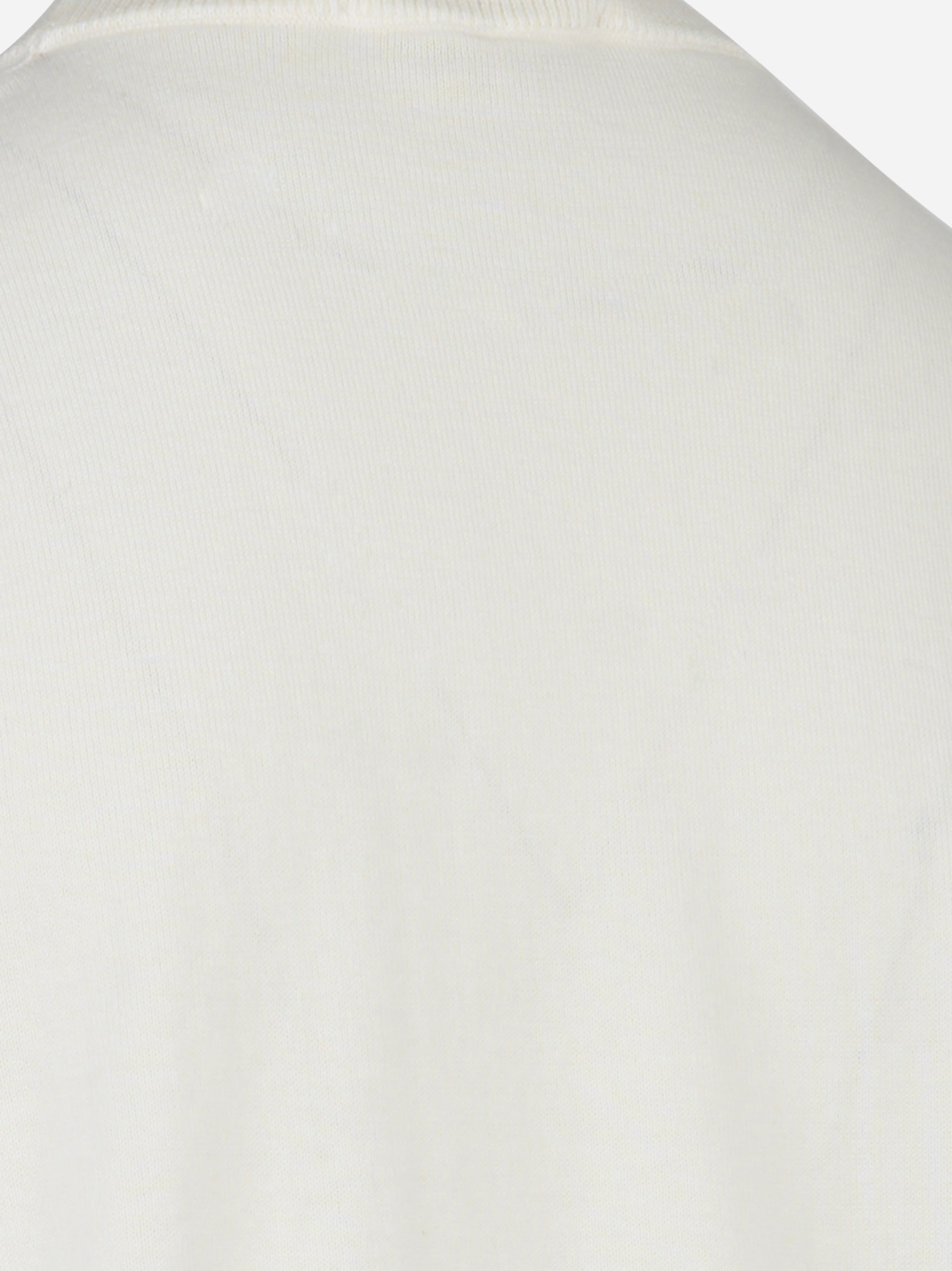 Maglia Girocollo manica corta in cotone Bianco
