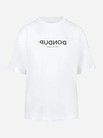 T-shirt girocollo con logo bianca