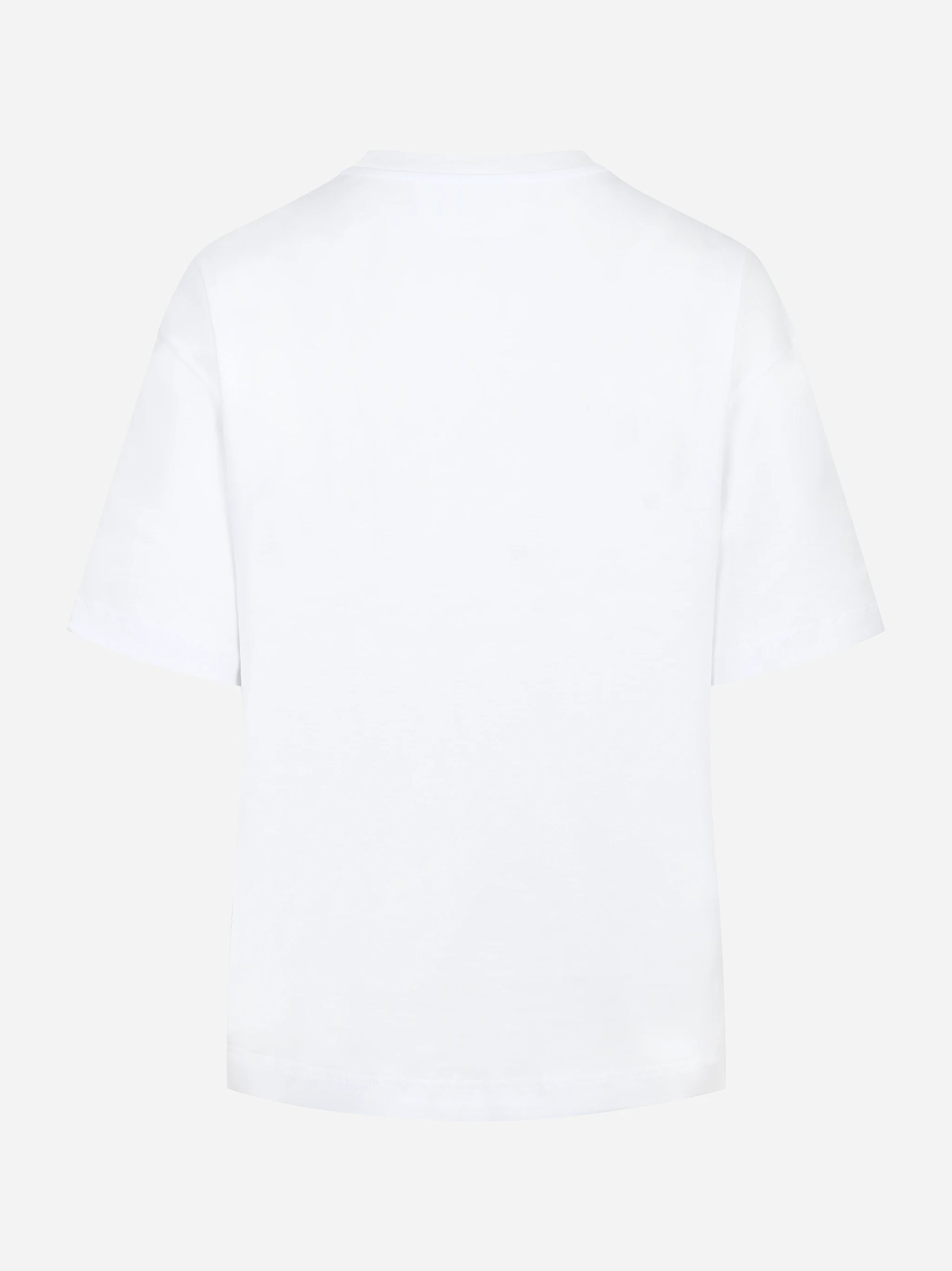 T-shirt girocollo con logo bianca